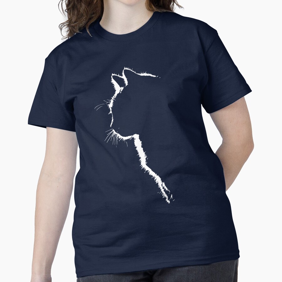 Cat silhouette Classic T-Shirt - White Fox Boutique