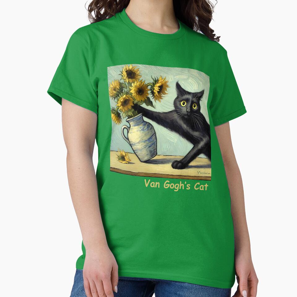 Van Gogh's Cat Classic T-Shirt - White Fox Boutique