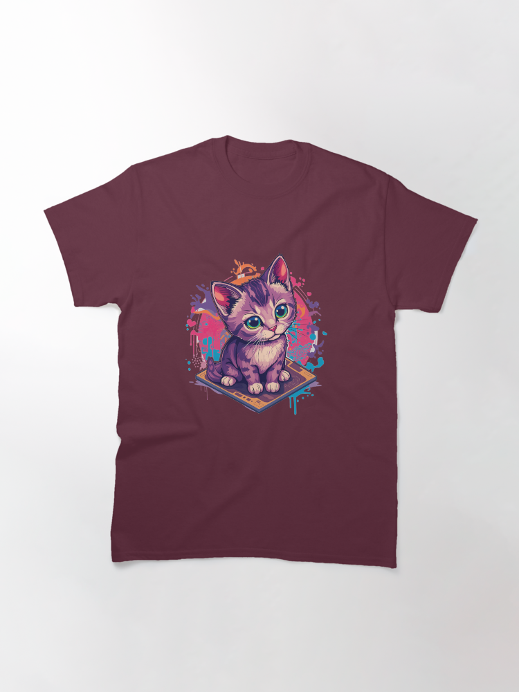 cute cat design for cat lovers Classic T-Shirt - White Fox Boutique