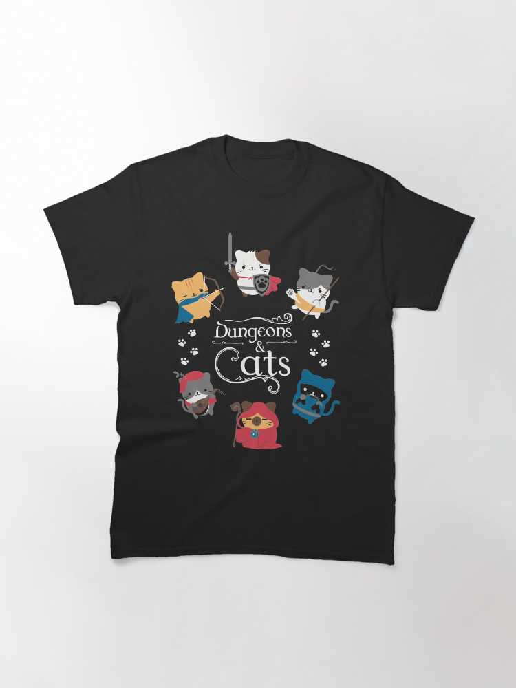 Dungeons and Cats Classic T-Shirt - White Fox Boutique