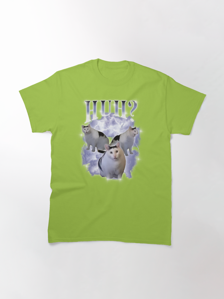 Huh Cat Chonky Ben Meme 90s Bootleg Vintage Classic T-Shirt - White Fox Boutique
