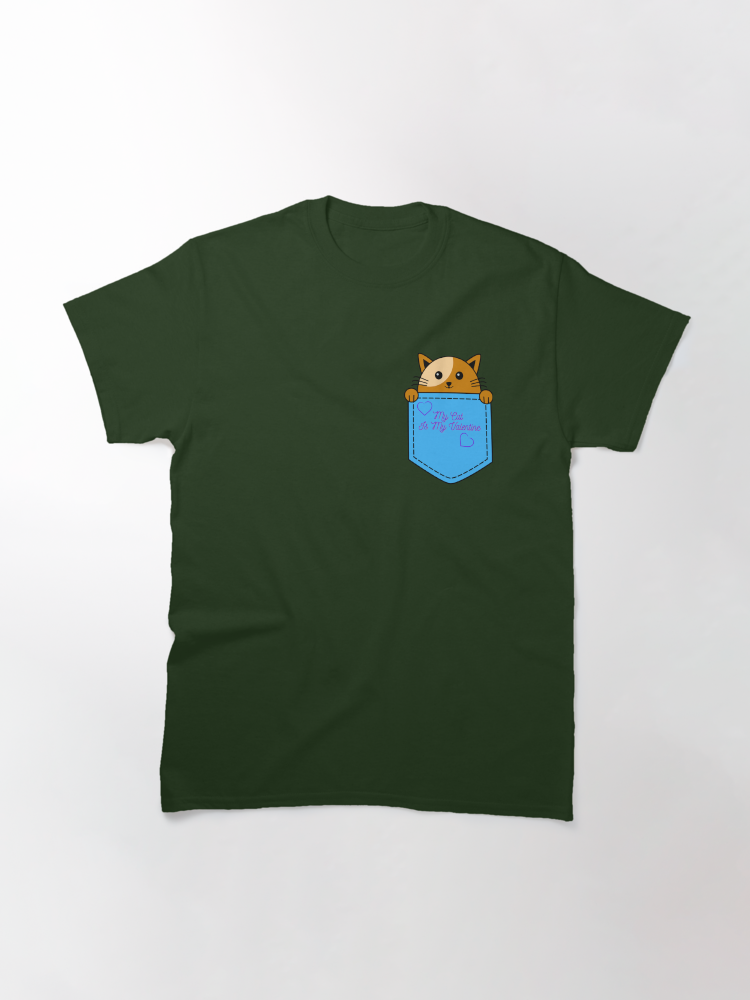 My Cat Is My Valentine. Classic T-Shirt - White Fox Boutique