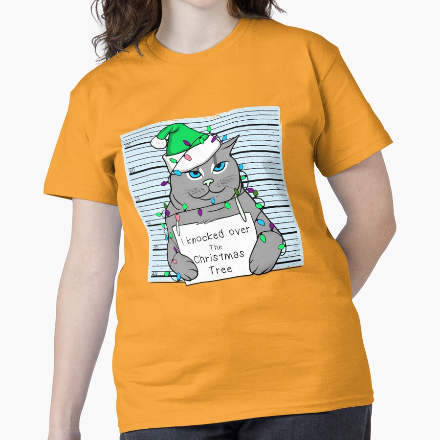 Christmas Cat Classic T-Shirt - White Fox Boutique