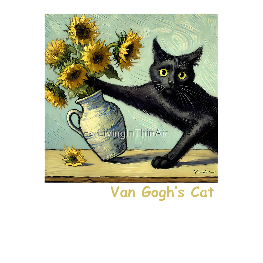 Van Gogh's Cat Classic T-Shirt - White Fox Boutique