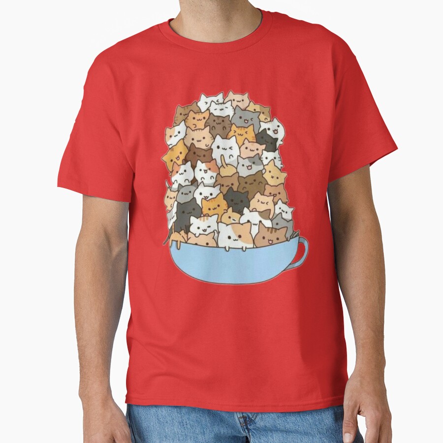 Bowl of Cats Classic T-Shirt - White Fox Boutique