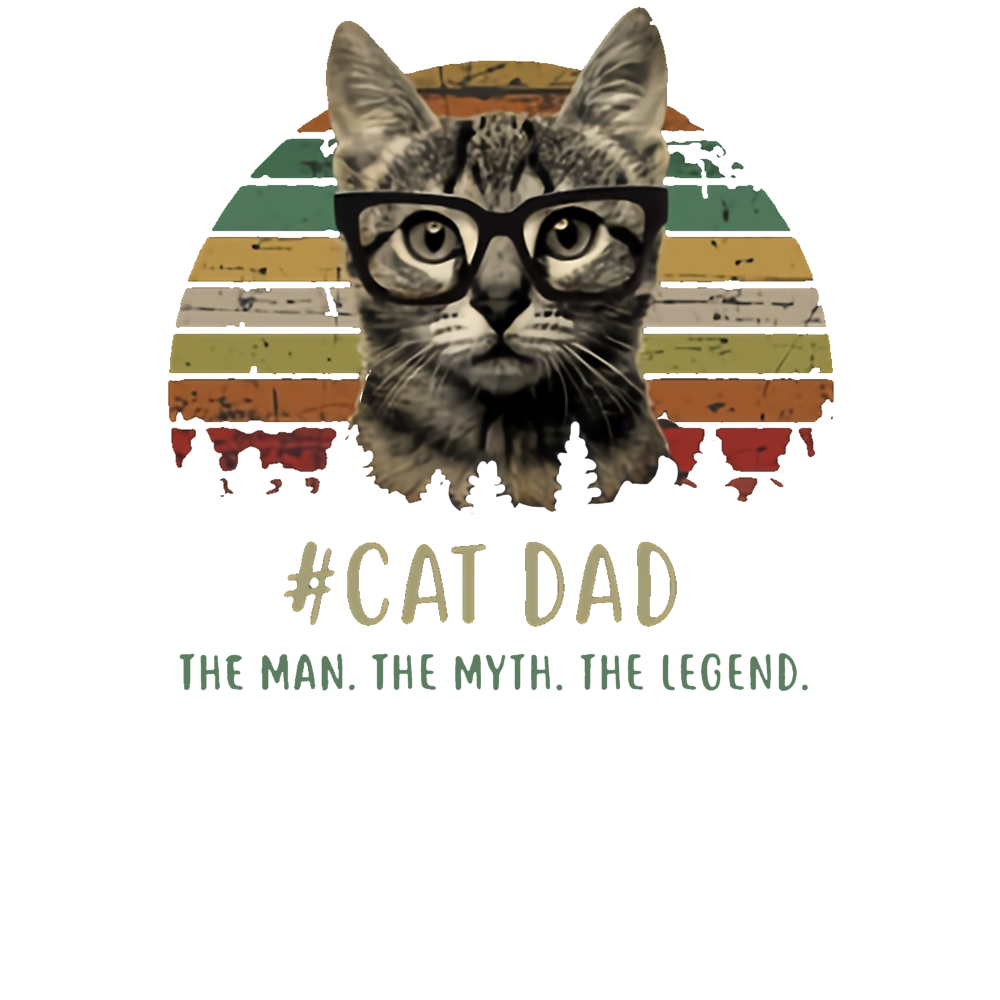 Cat Dad & Glasses Classic T-Shirt - White Fox Boutique