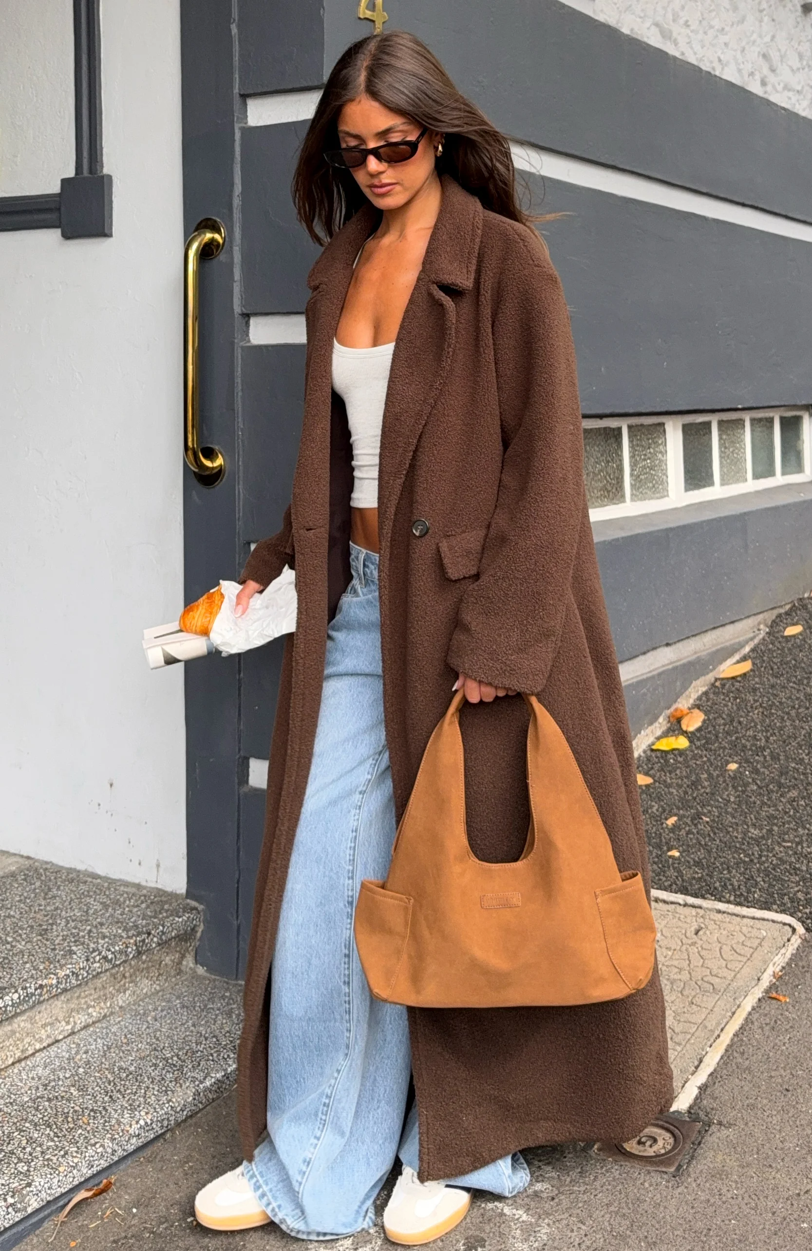 Got To Go Teddy Coat Coffee - White Fox Boutique