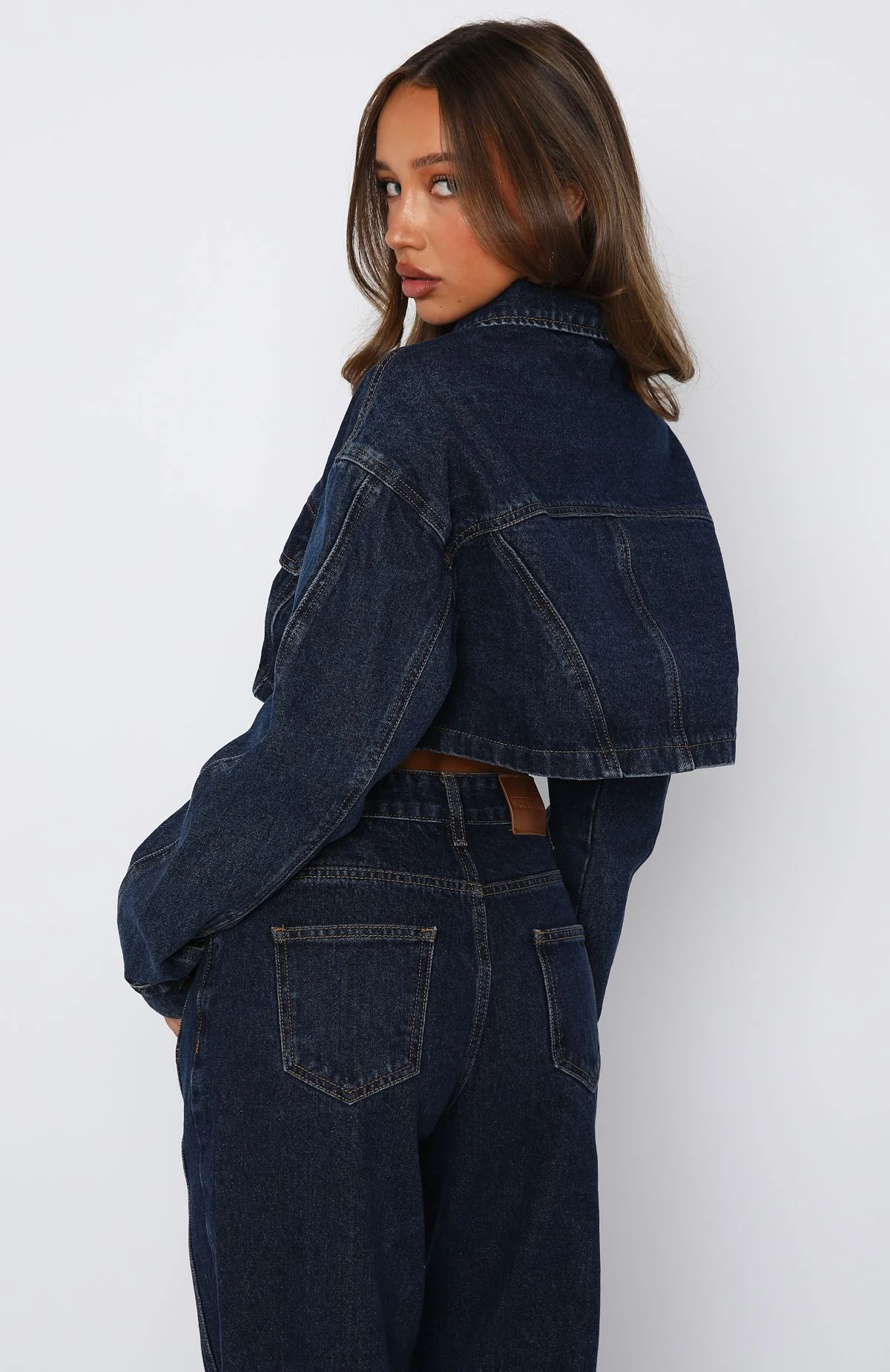 Love You Again Denim Jacket Dark Blue - White Fox Boutique