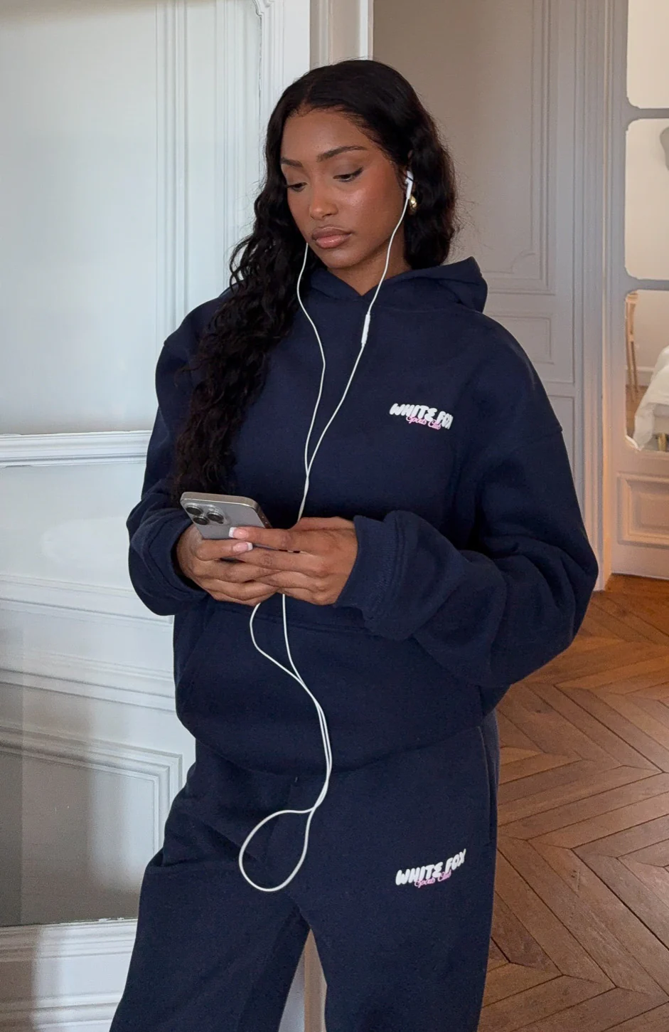 Club 14 Trinity Oversized Hoodie Navy - White Fox Boutique