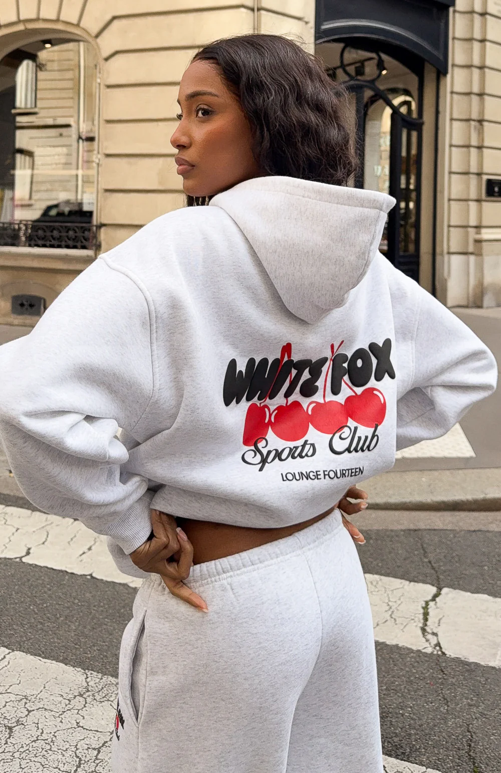 Club 14 Cassie Boxy Hoodie Grey Marle - White Fox Boutique