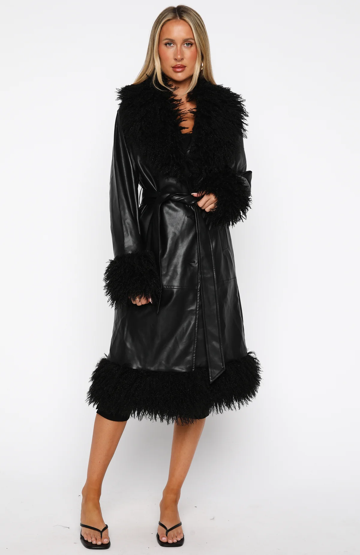 In My Space Pu Jacket Black - White Fox Boutique