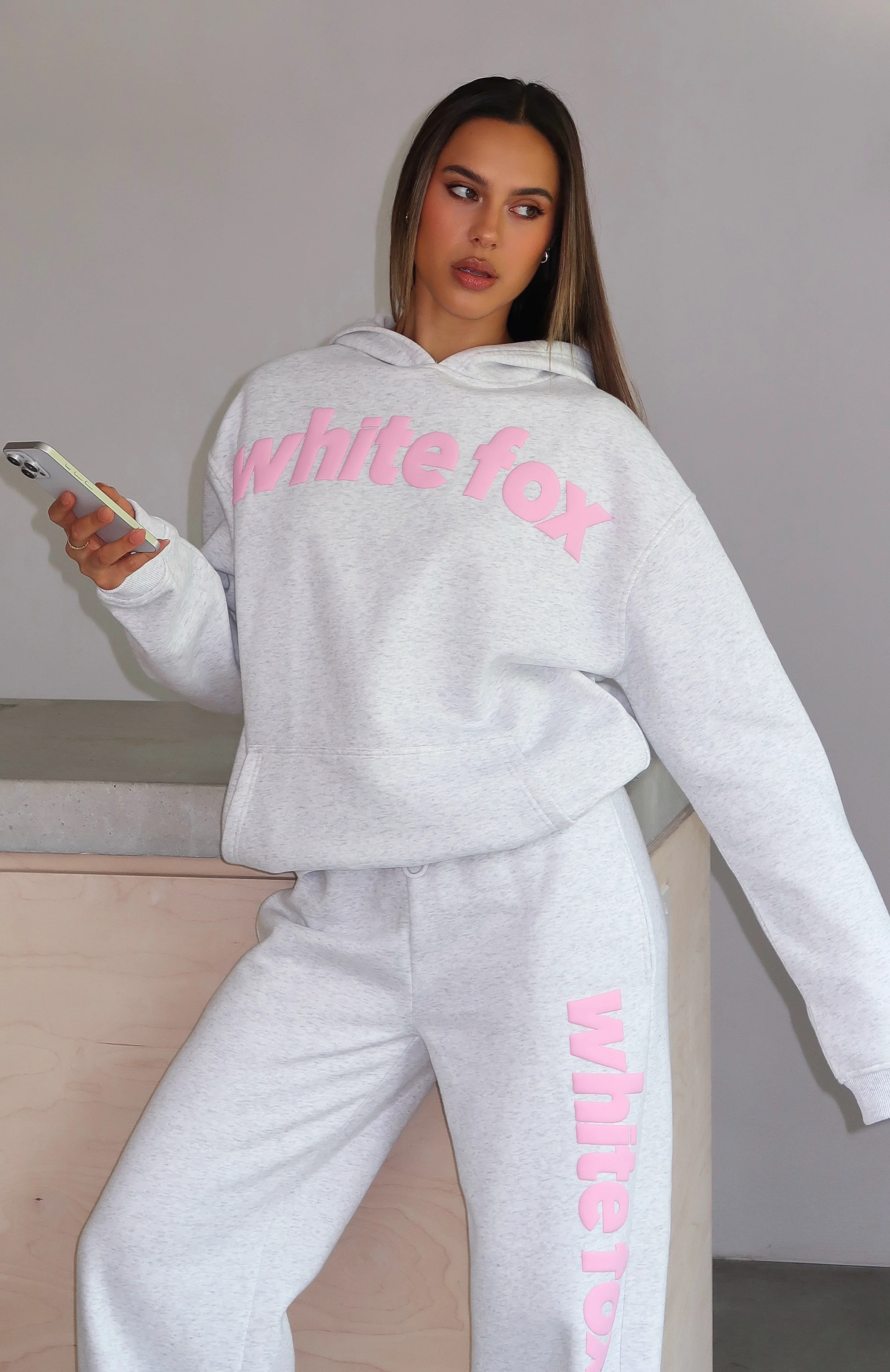 From The Archives Kenzie Oversized Hoodie Grey Marle - White Fox Boutique