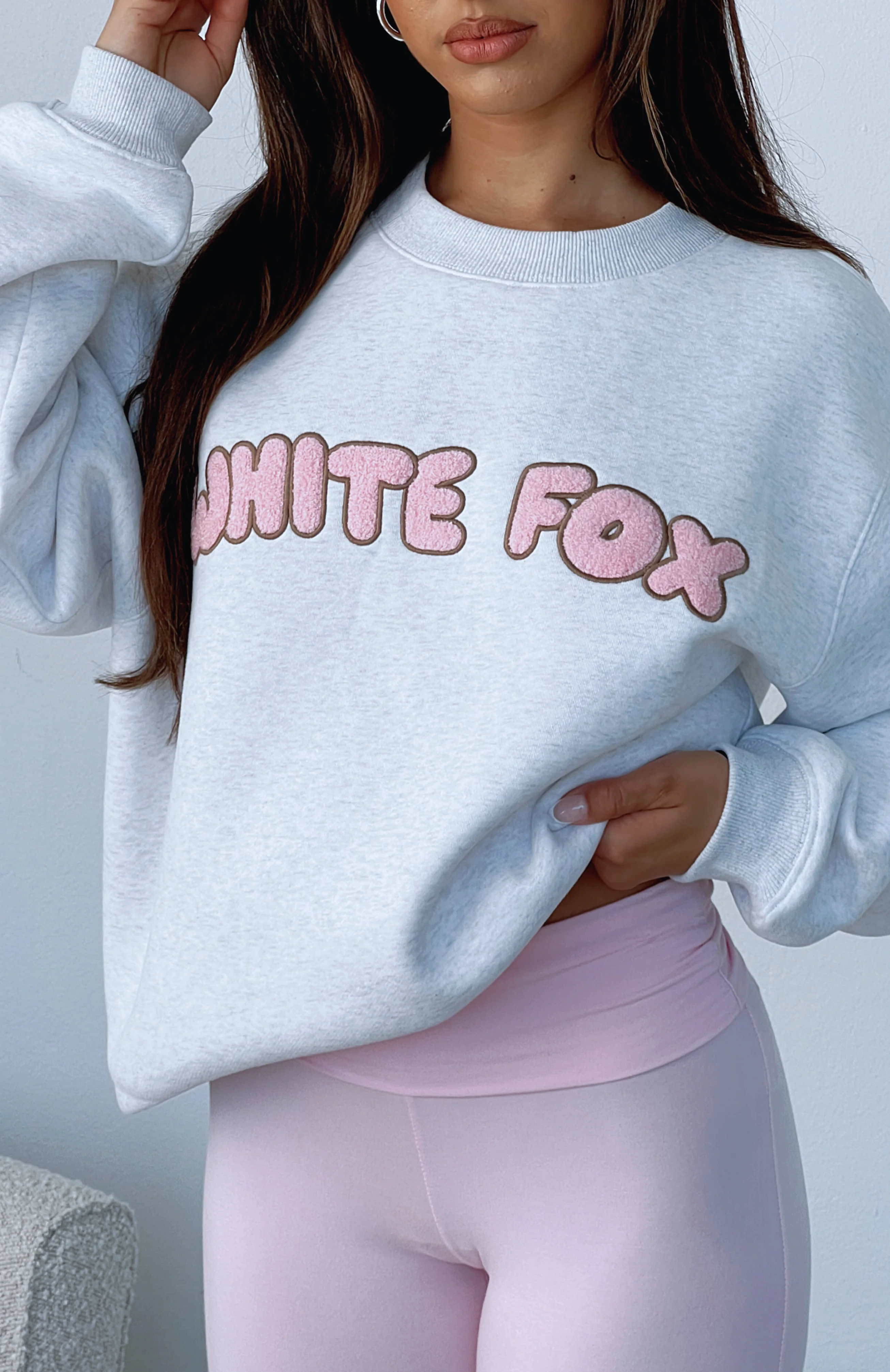 Sweet Treat Oversized Sweater Grey Marle - White Fox Boutique