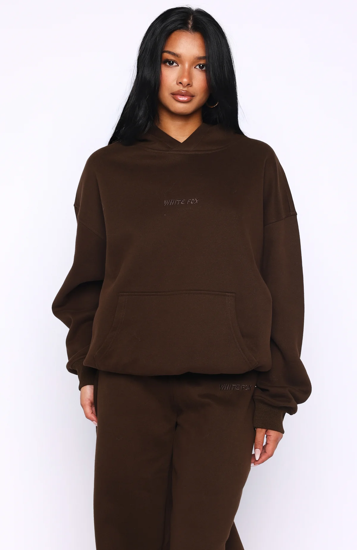 Come A Long Way Oversized Hoodie Chocolate - White Fox Boutique