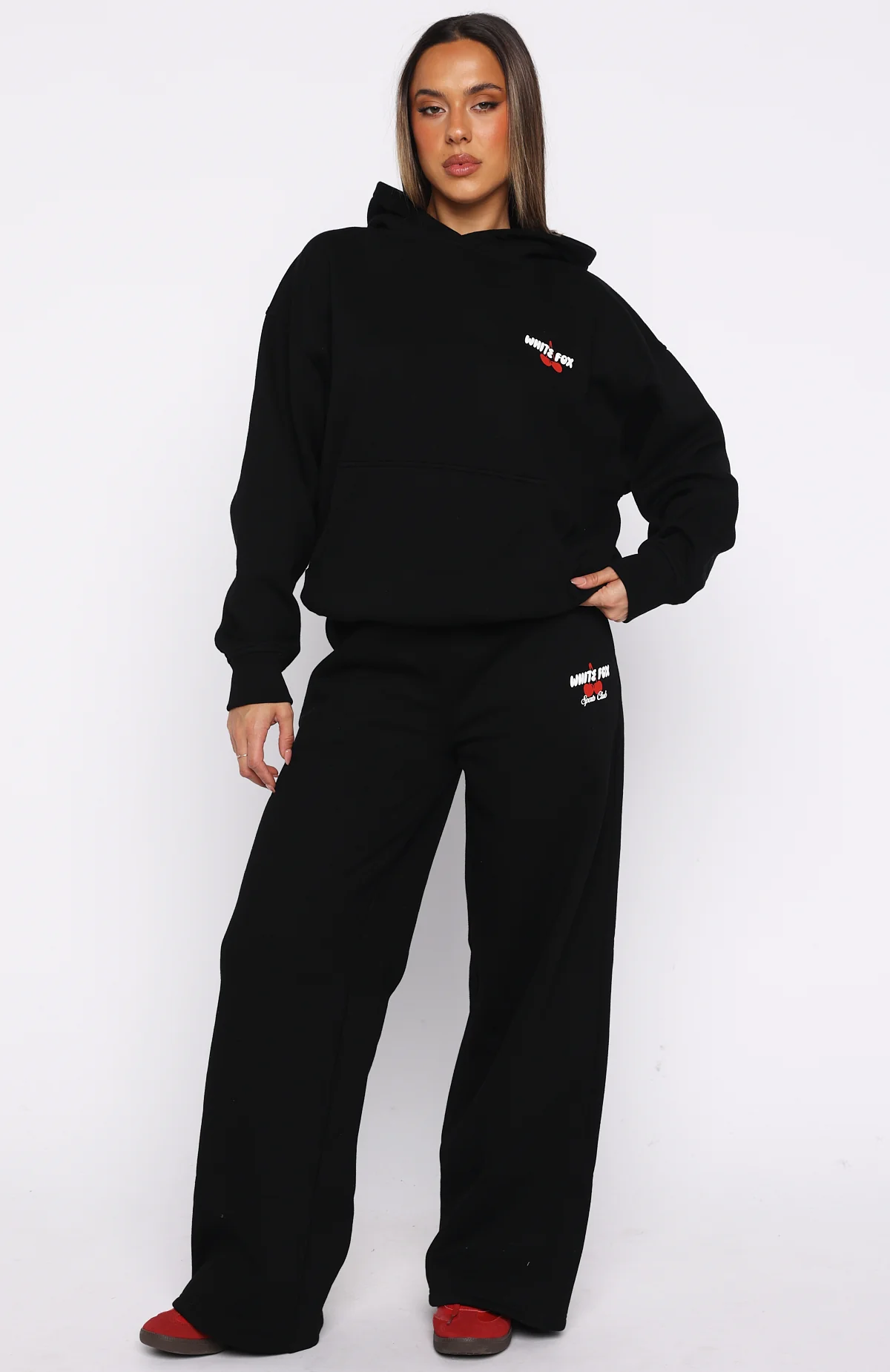 Club 14 Cassie Boxy Hoodie Black - White Fox Boutique