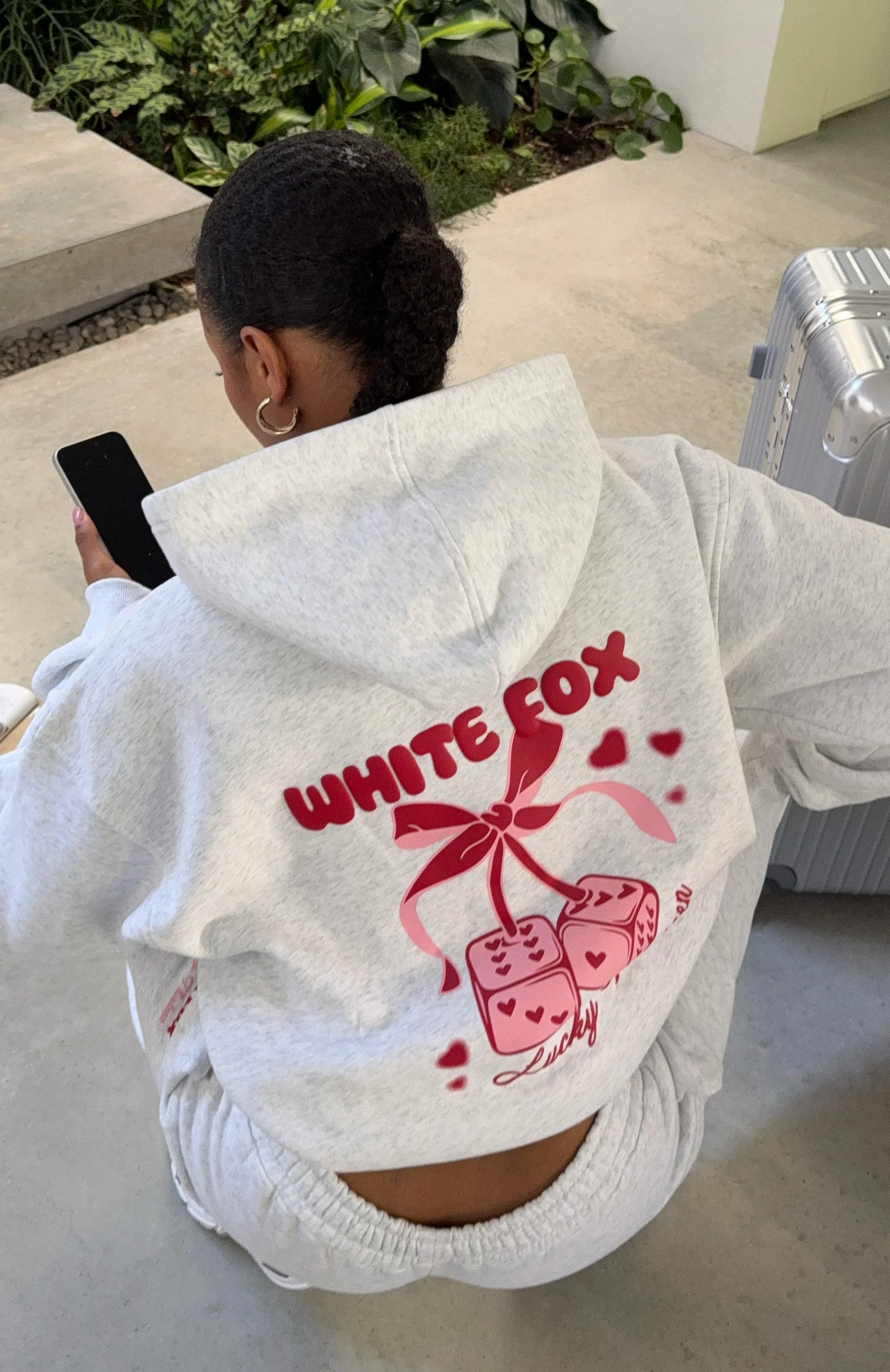 Lucky Thirteen Cheyenne Oversized Hoodie Grey Marle - White Fox Boutique