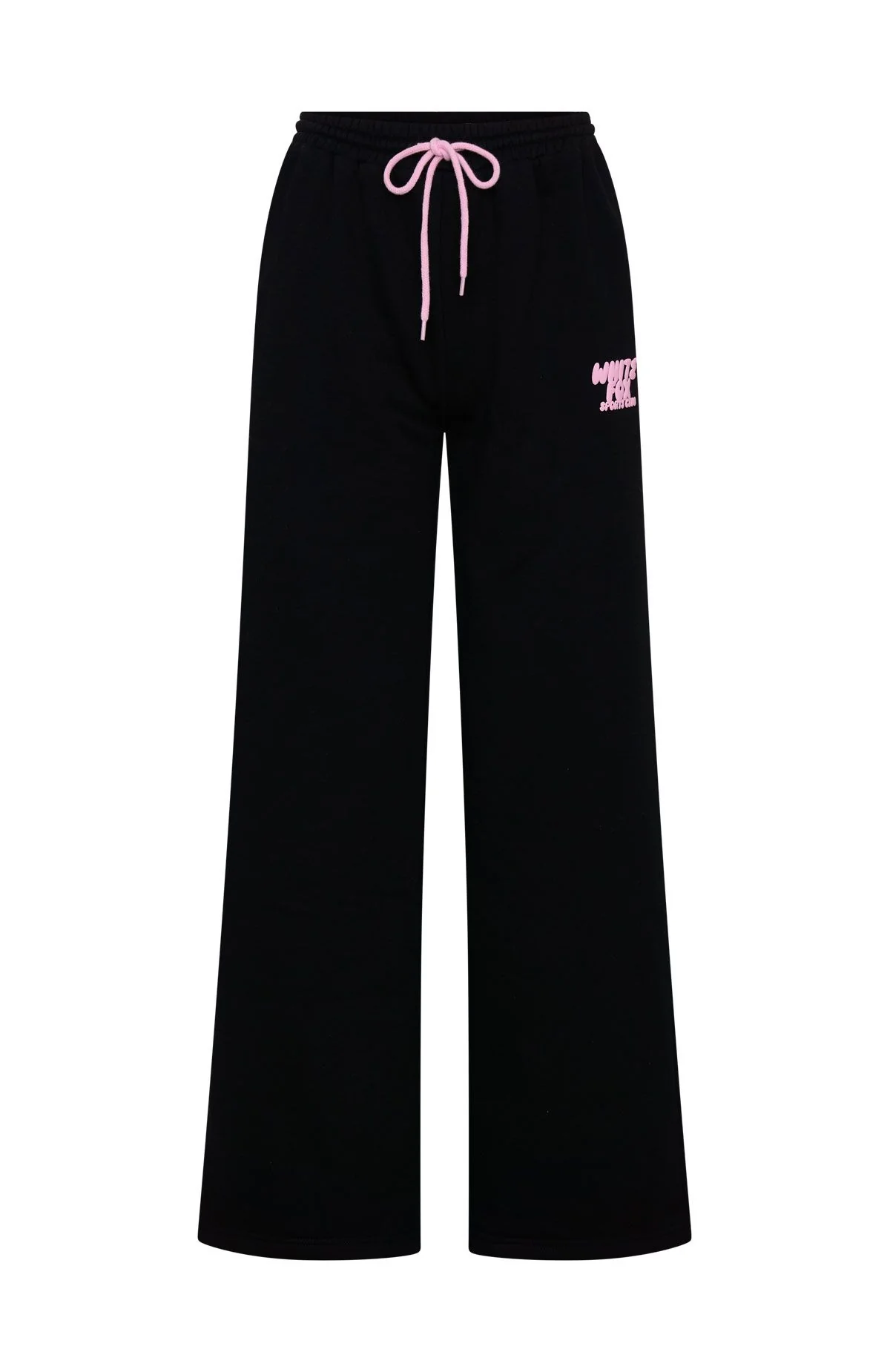 Club 14 Allie Wide Leg Sweatpants Black - White Fox Boutique