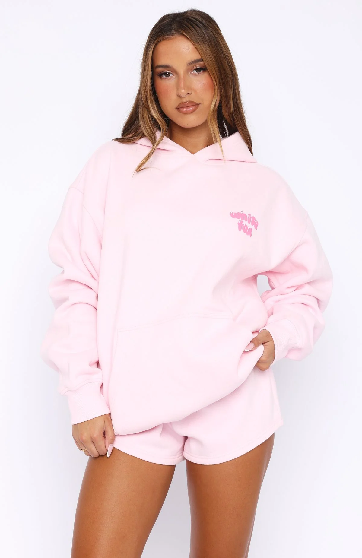 Sweet Sensations Oversized Hoodie Pink - White Fox Boutique