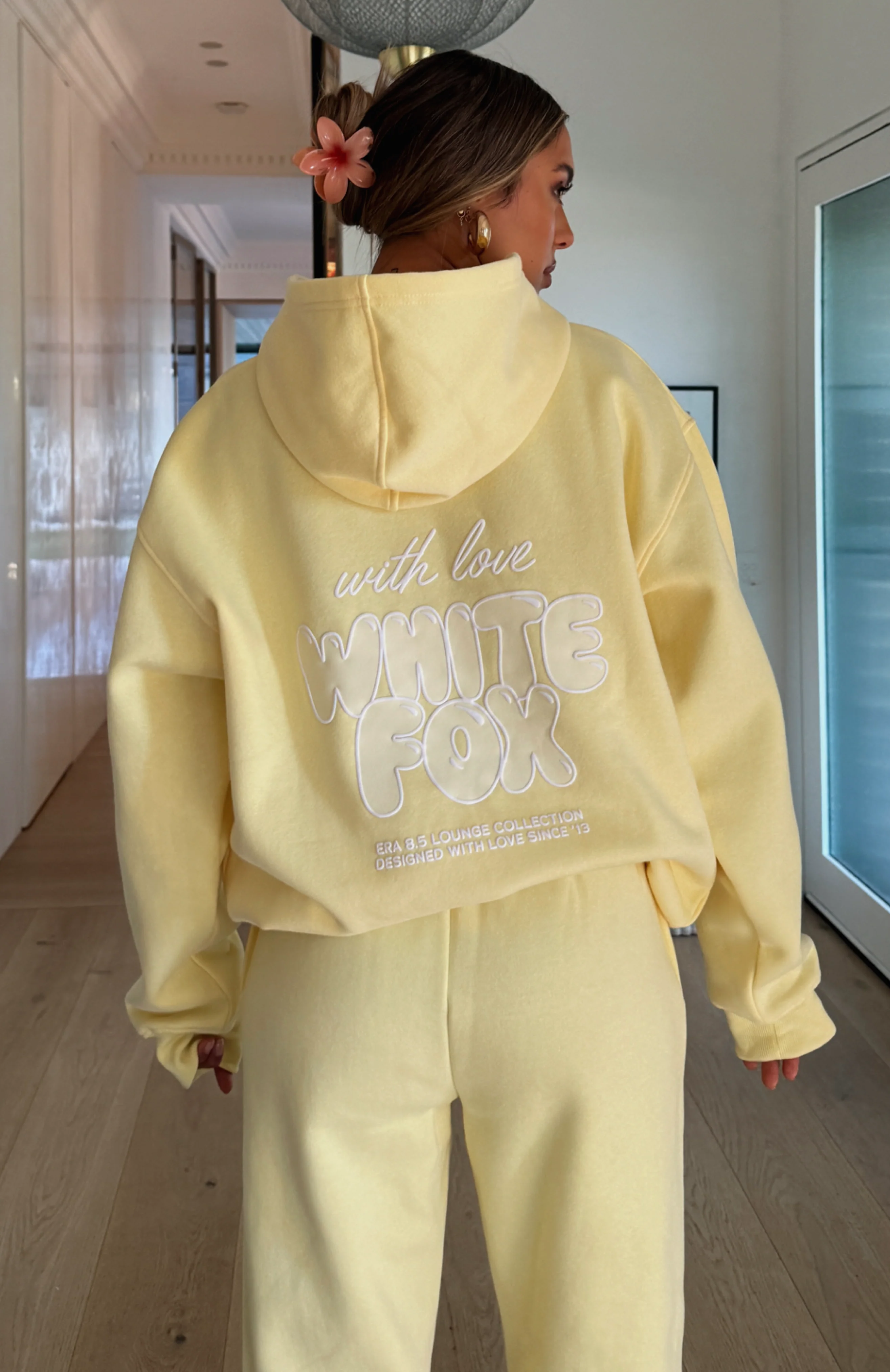 With Love Always Oversized Hoodie Lemon - White Fox Boutique