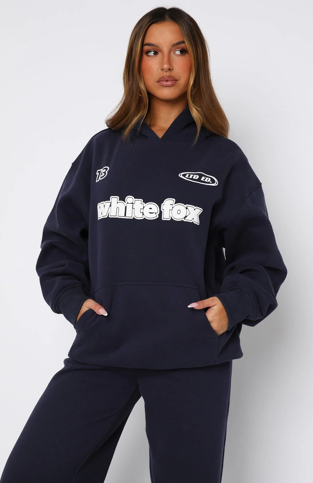 Ready To Go Oversized Hoodie Navy - White Fox Boutique
