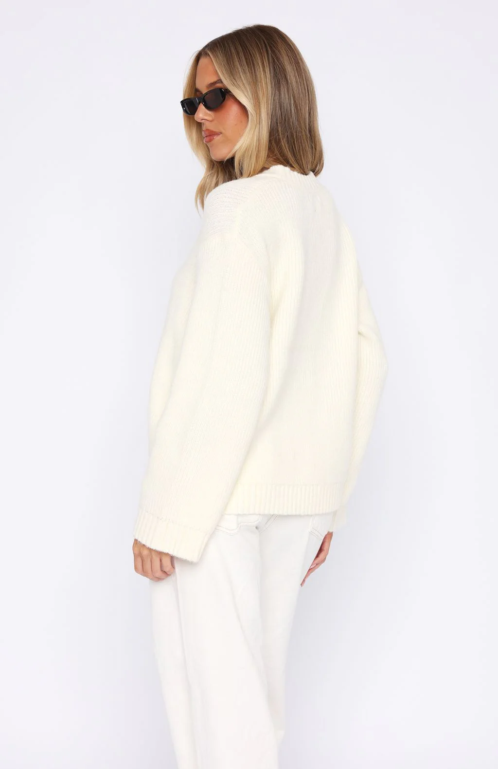 Flashback Knit Cardigan Off White - White Fox Boutique