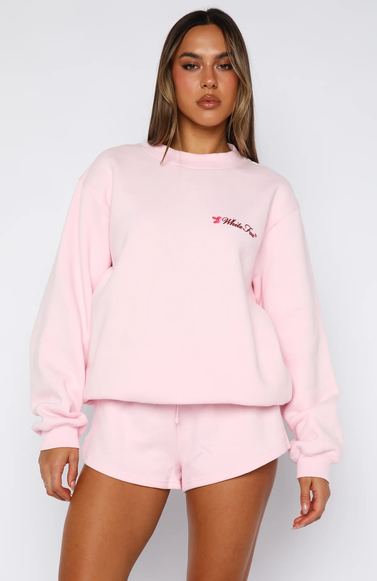 Trouble Maker Oversized Sweater Baby Pink - White Fox Boutique