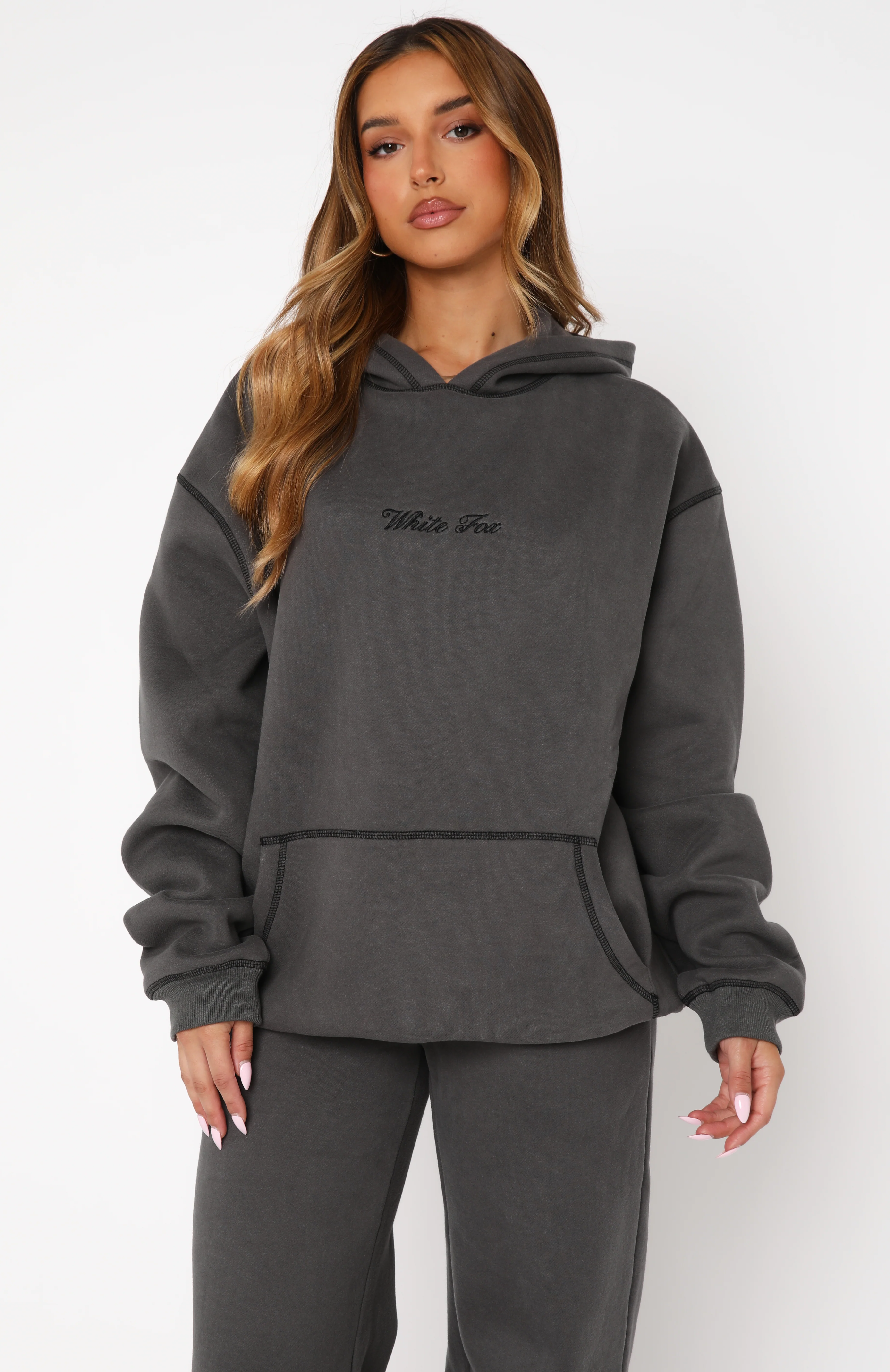 Instant Attraction Oversized Hoodie Charcoal - White Fox Boutique