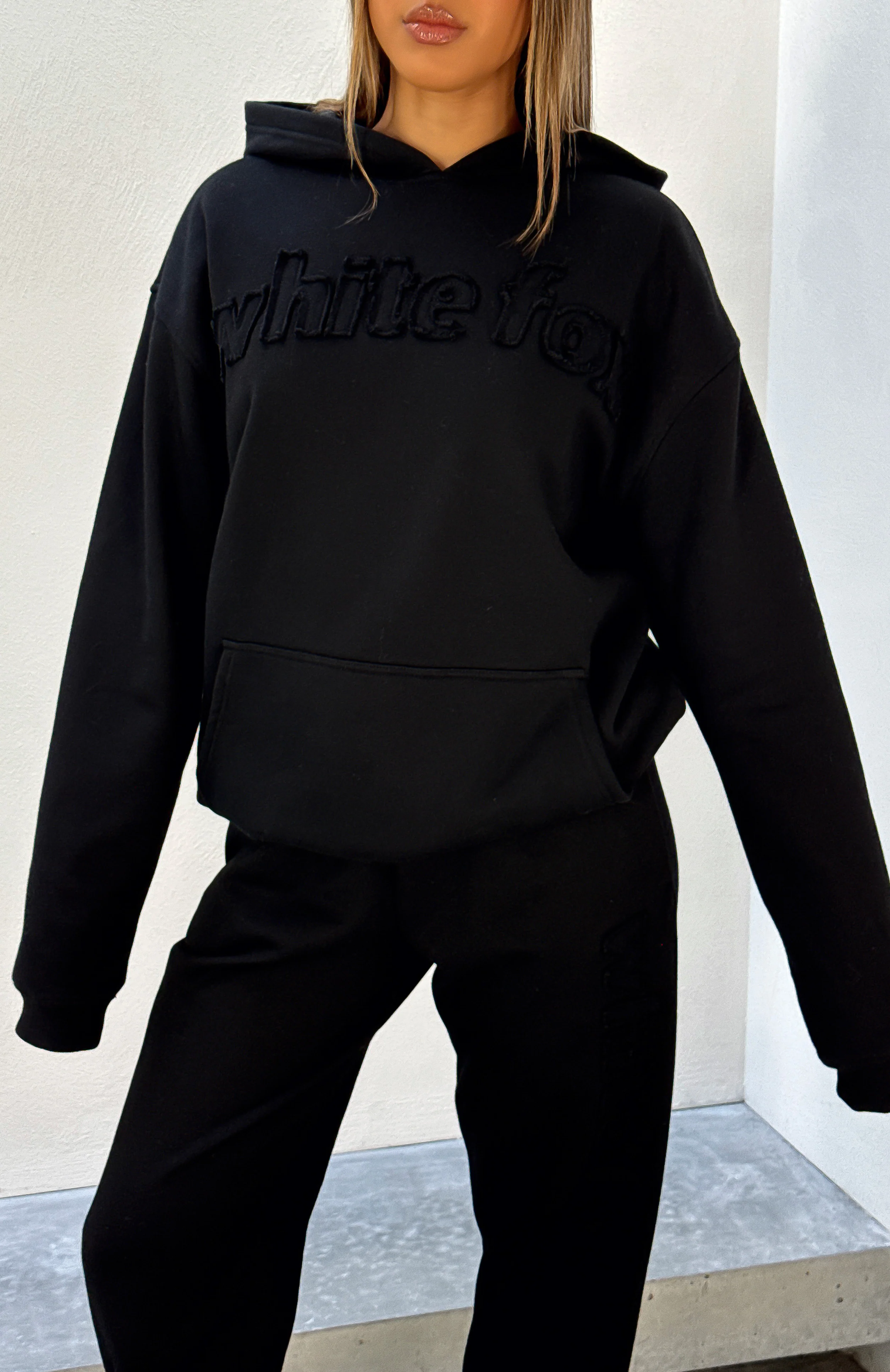 From The Archives Lexi Oversized Hoodie Black - White Fox Boutique