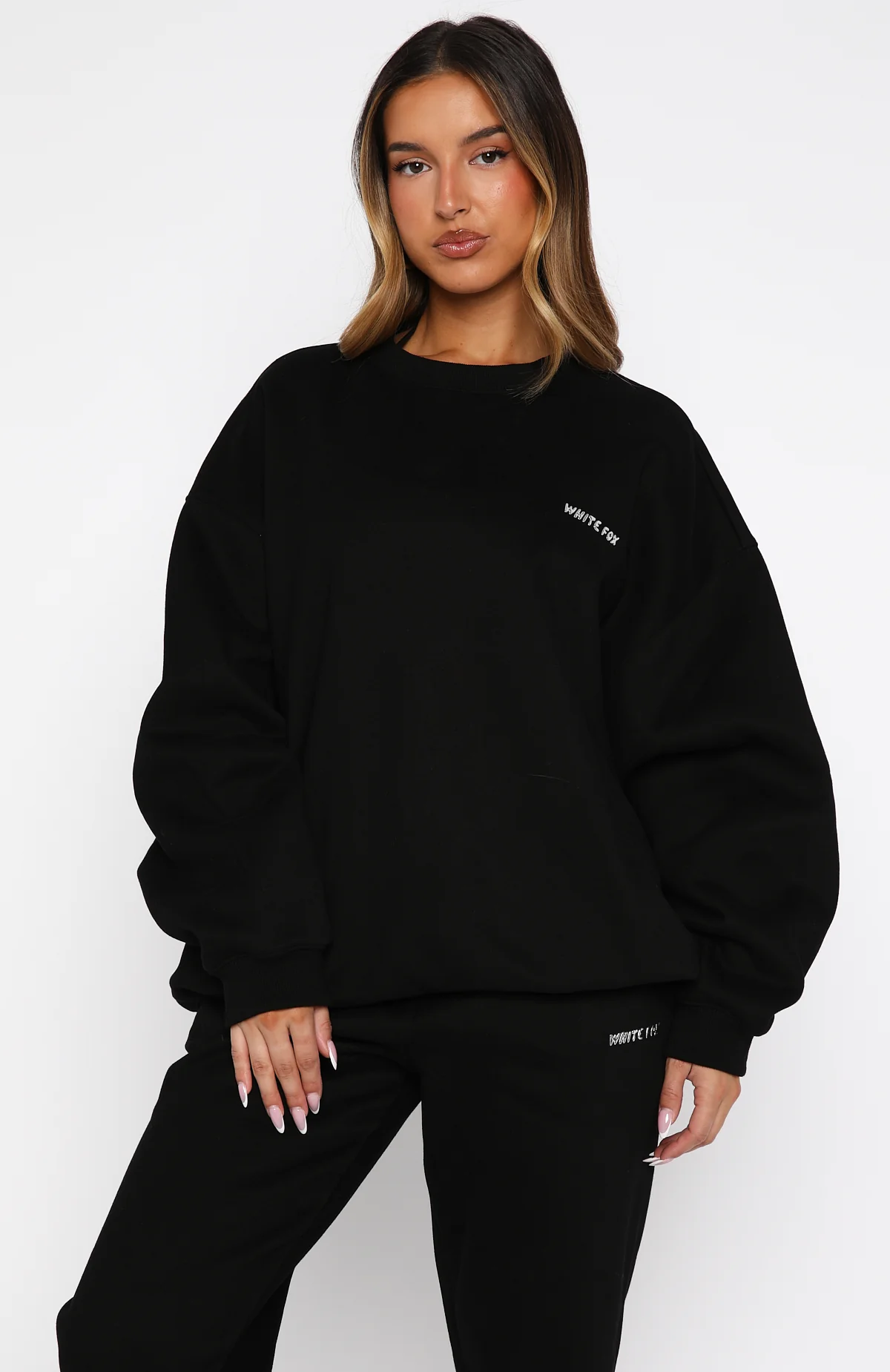 Test Drive Oversized Sweater Black - White Fox Boutique
