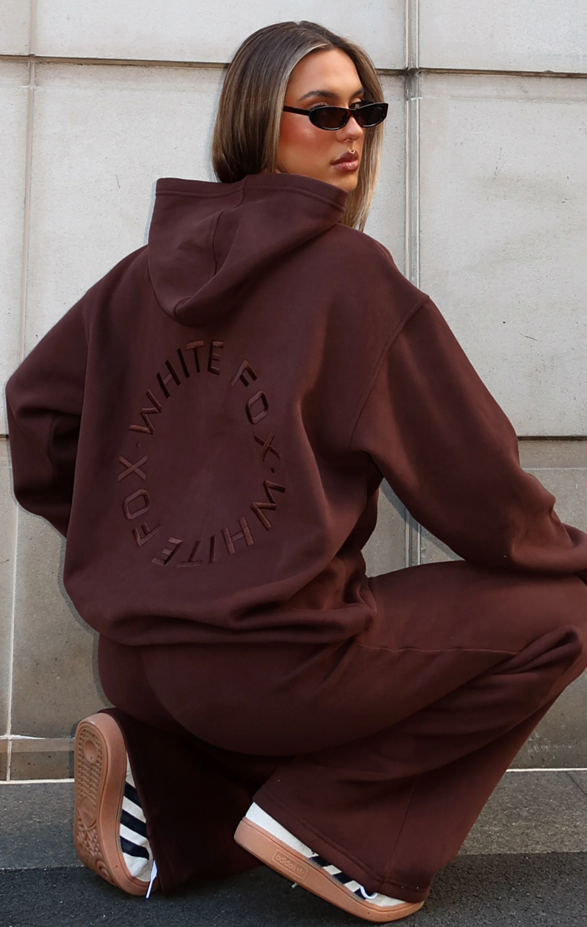 Stay Lifted Oversized Hoodie Bitter Chocolate - White Fox Boutique
