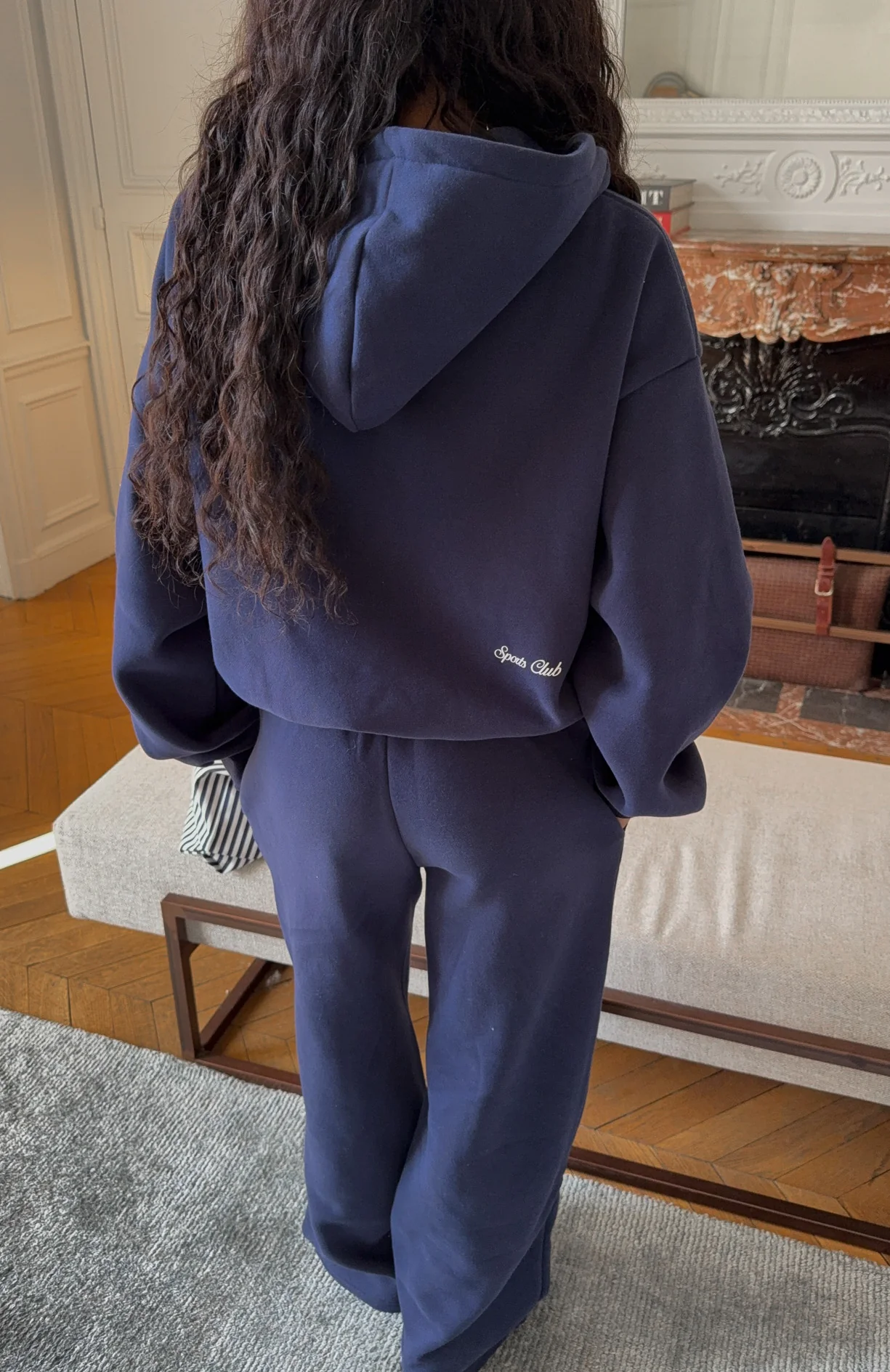 Club 14 Allie Boxy Zip Front Hoodie Navy - White Fox Boutique