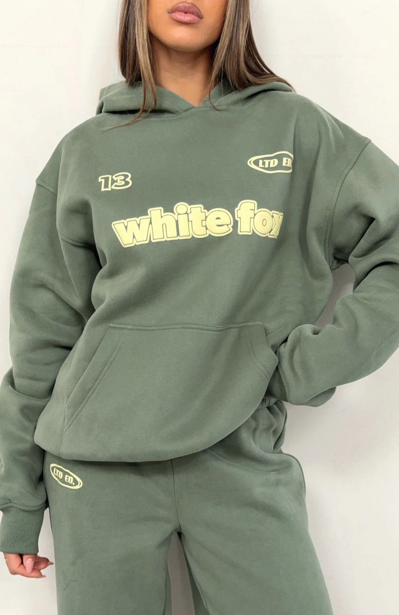 Ready To Go Oversized Hoodie Khaki - White Fox Boutique