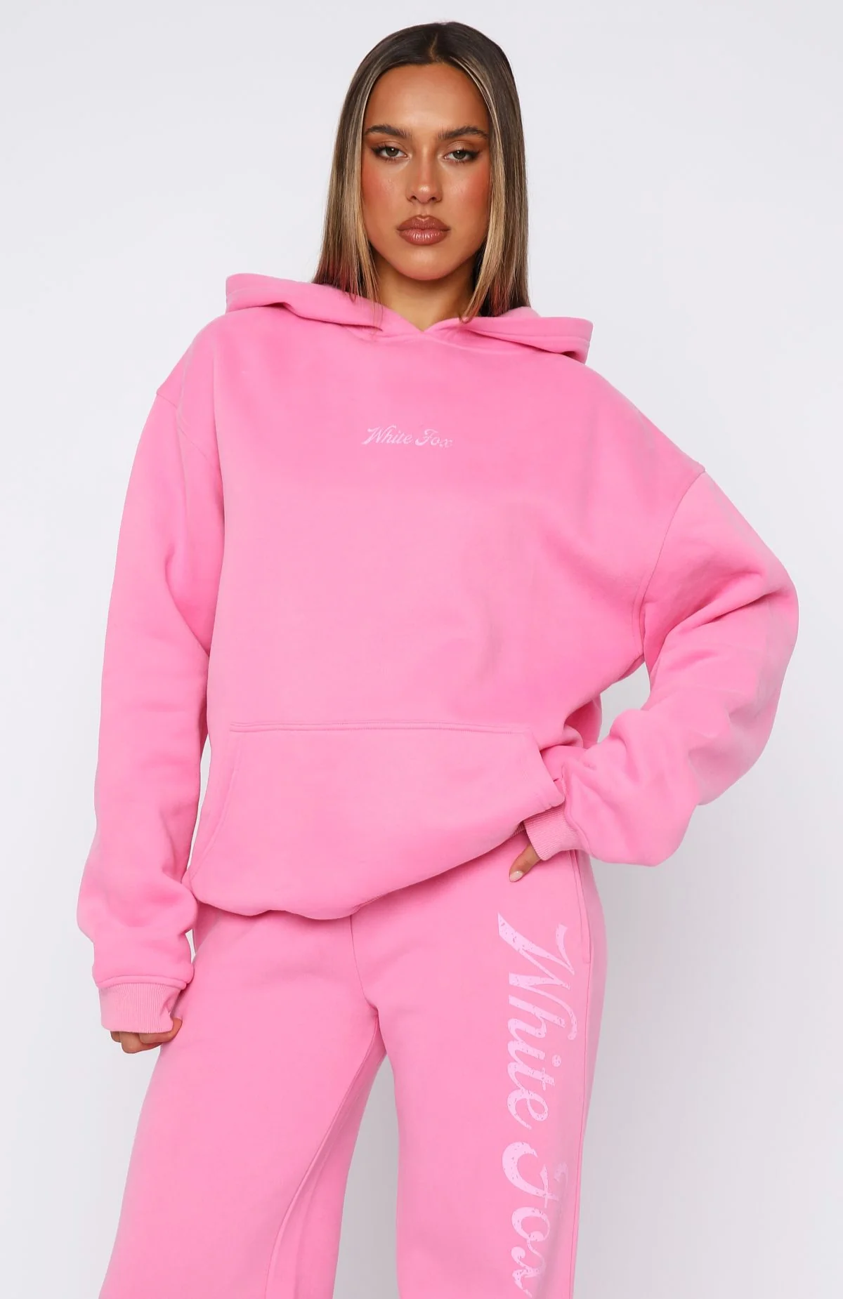 The Good Life Back Graphic Oversized Hoodie Pink - White Fox Boutique