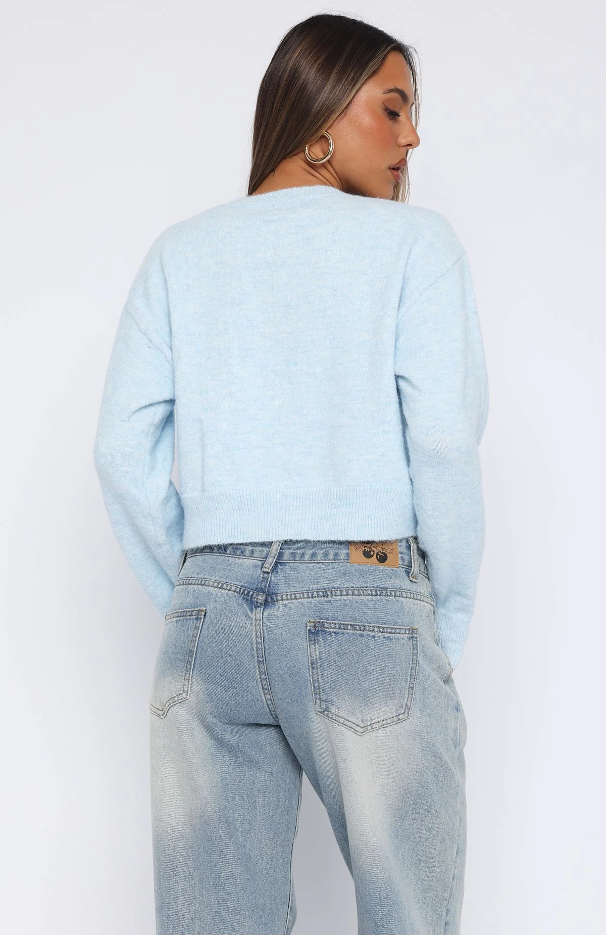 Warm Whispers Knit Cardigan Baby Blue - White Fox Boutique