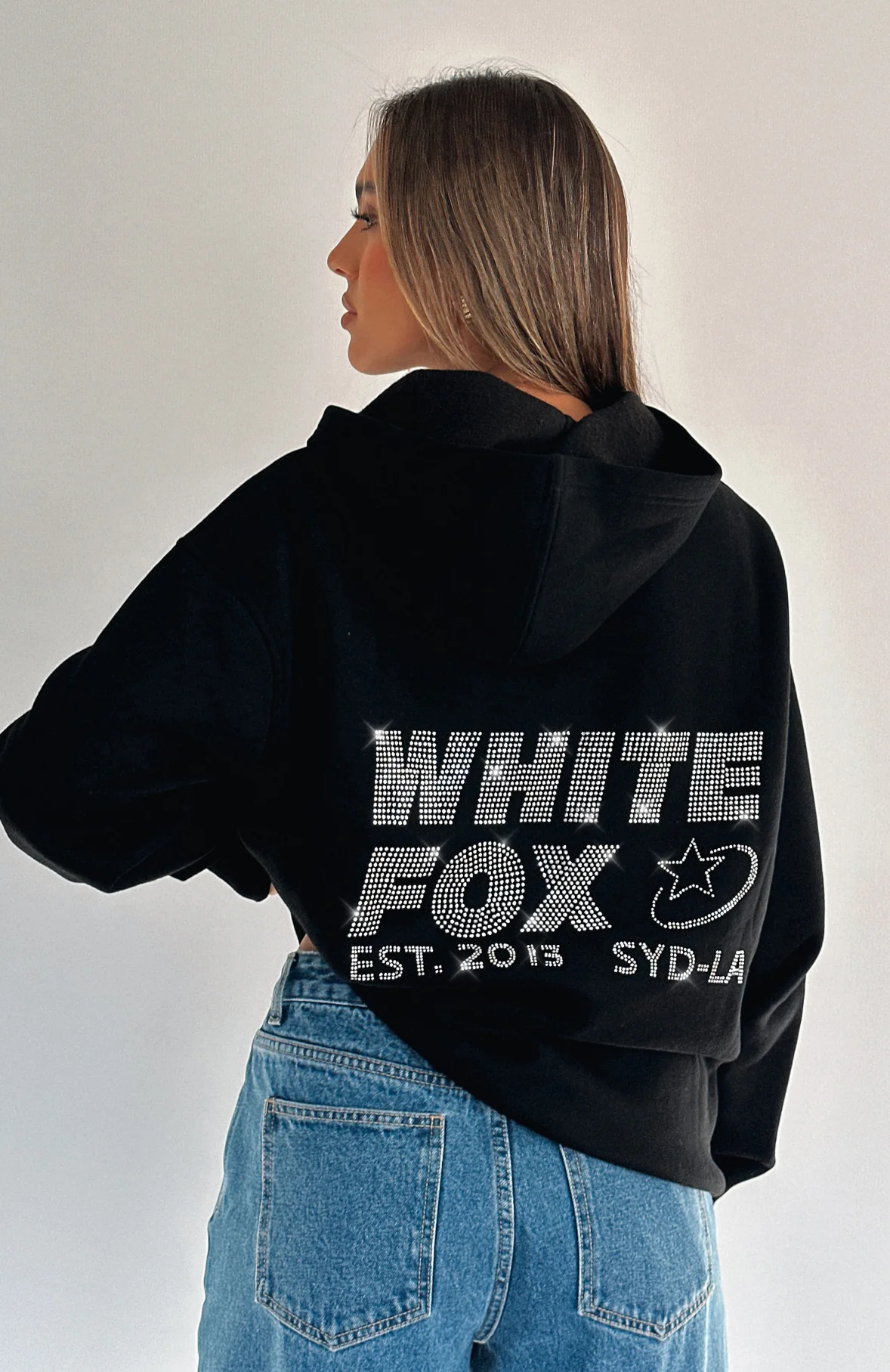 Always Shining Oversized Hoodie Black - White Fox Boutique