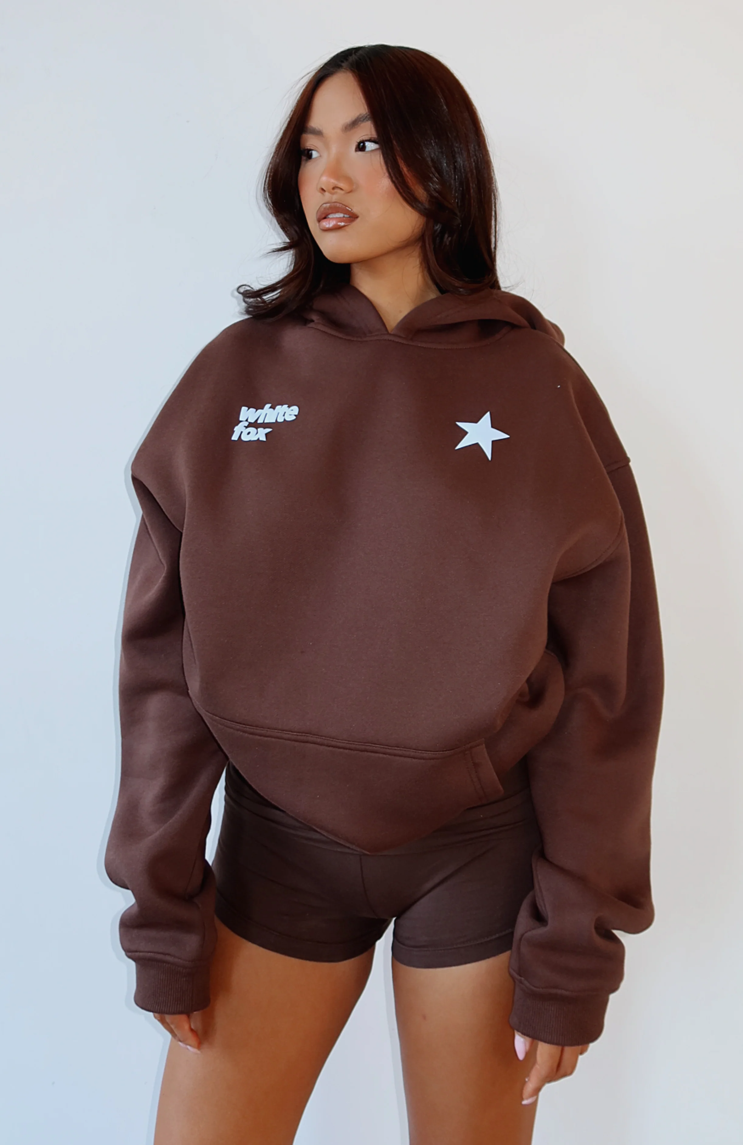 From The Archives Charli Oversized Hoodie Chocolate - White Fox Boutique