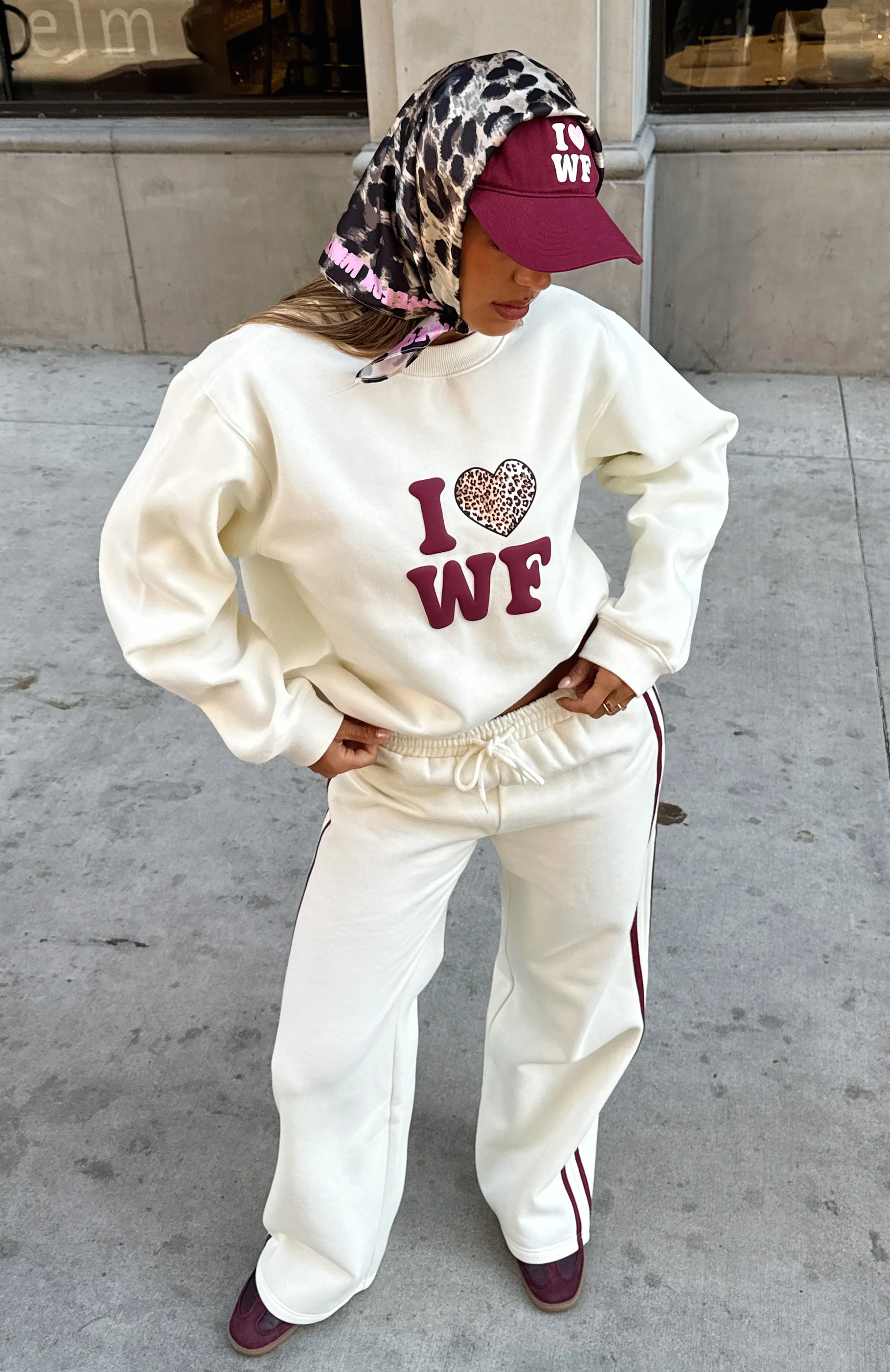 11th Street Concrete Jungle Oversized Sweater Cake Batter - White Fox Boutique