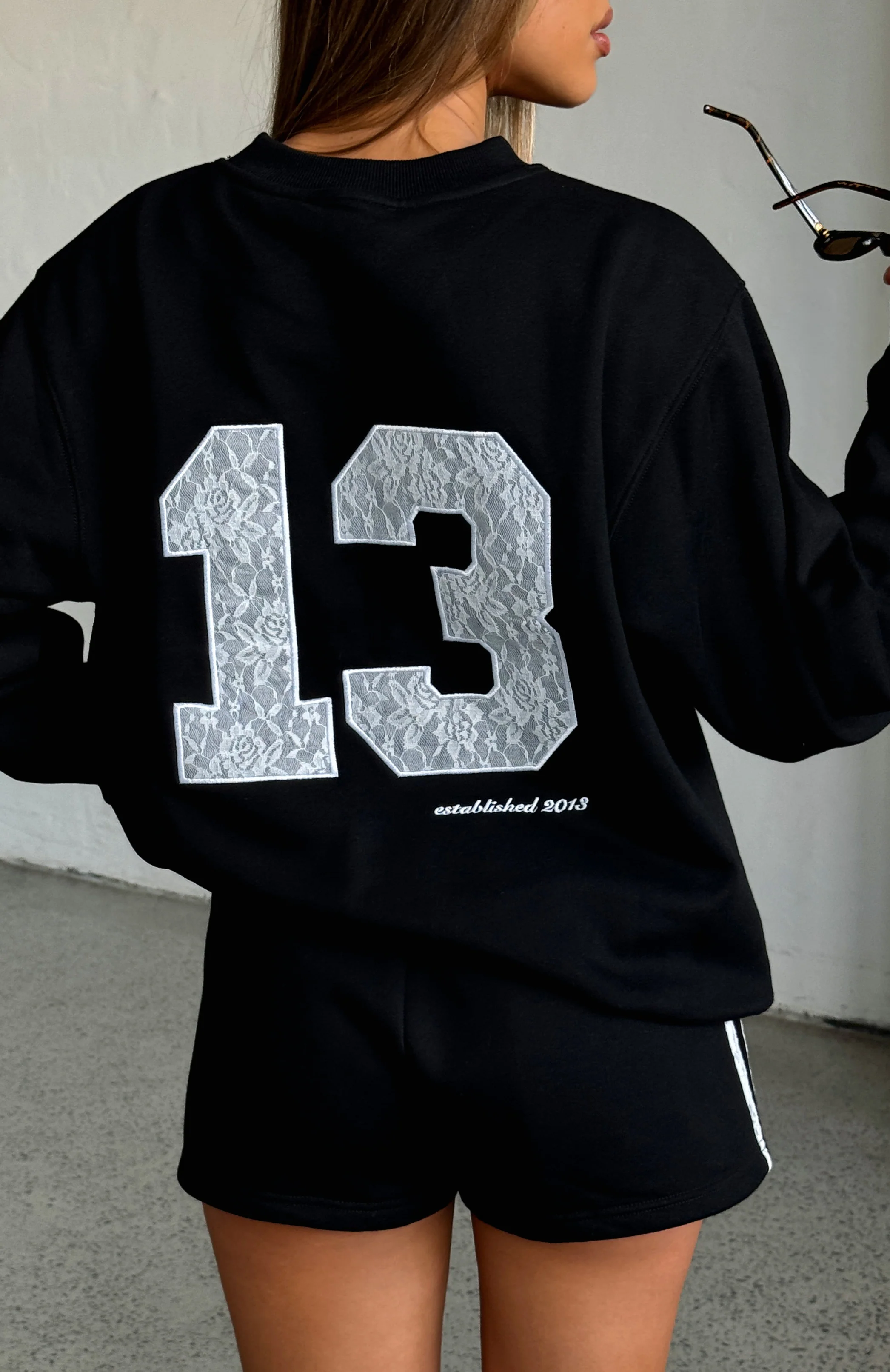 Gave You Everything Oversized Sweater Black - White Fox Boutique