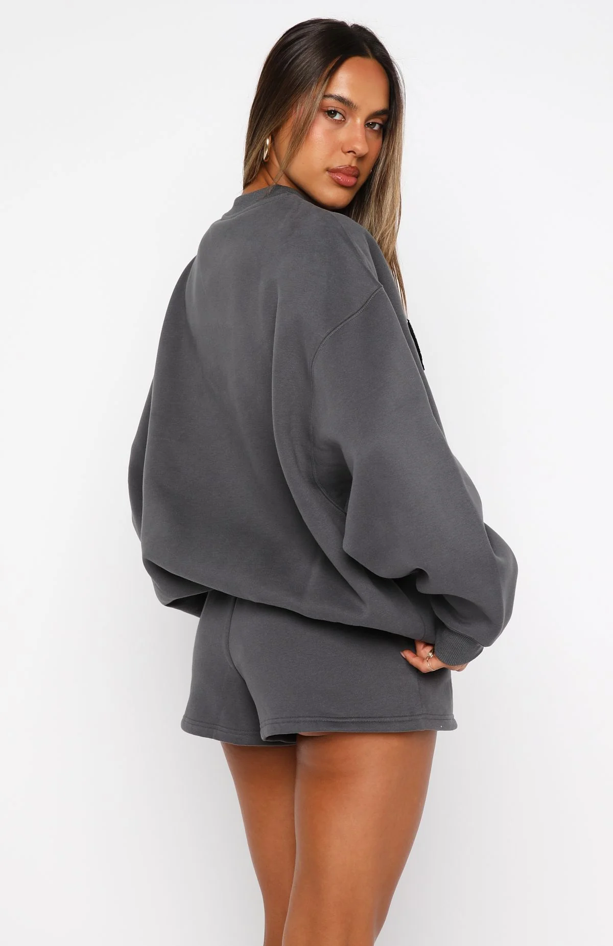 Daydreamers Madeline Drop Shoulder Sweater Volcanic - White Fox Boutique