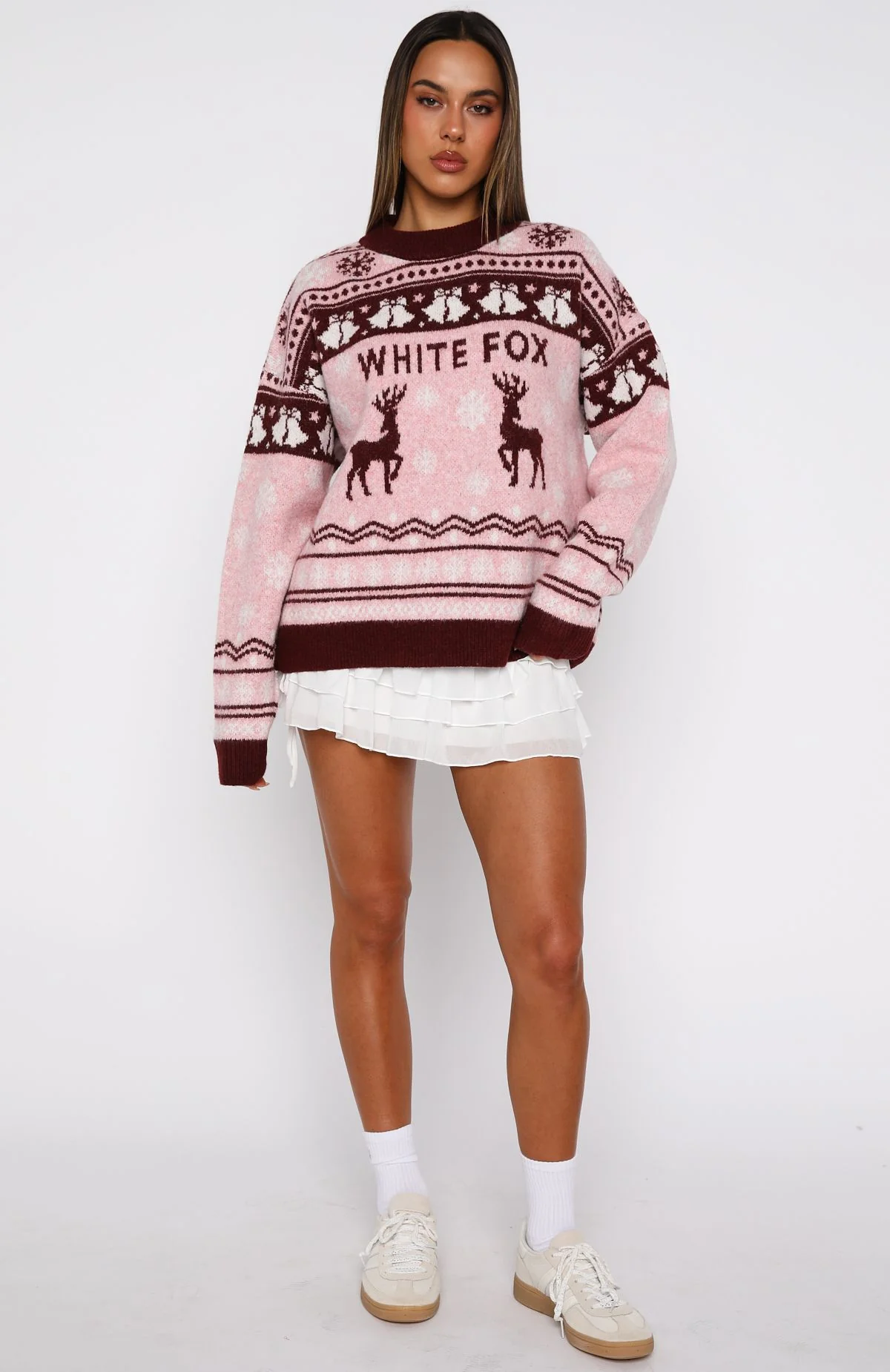 Arctic Fire Knit Sweater Crimson Twist - White Fox Boutique