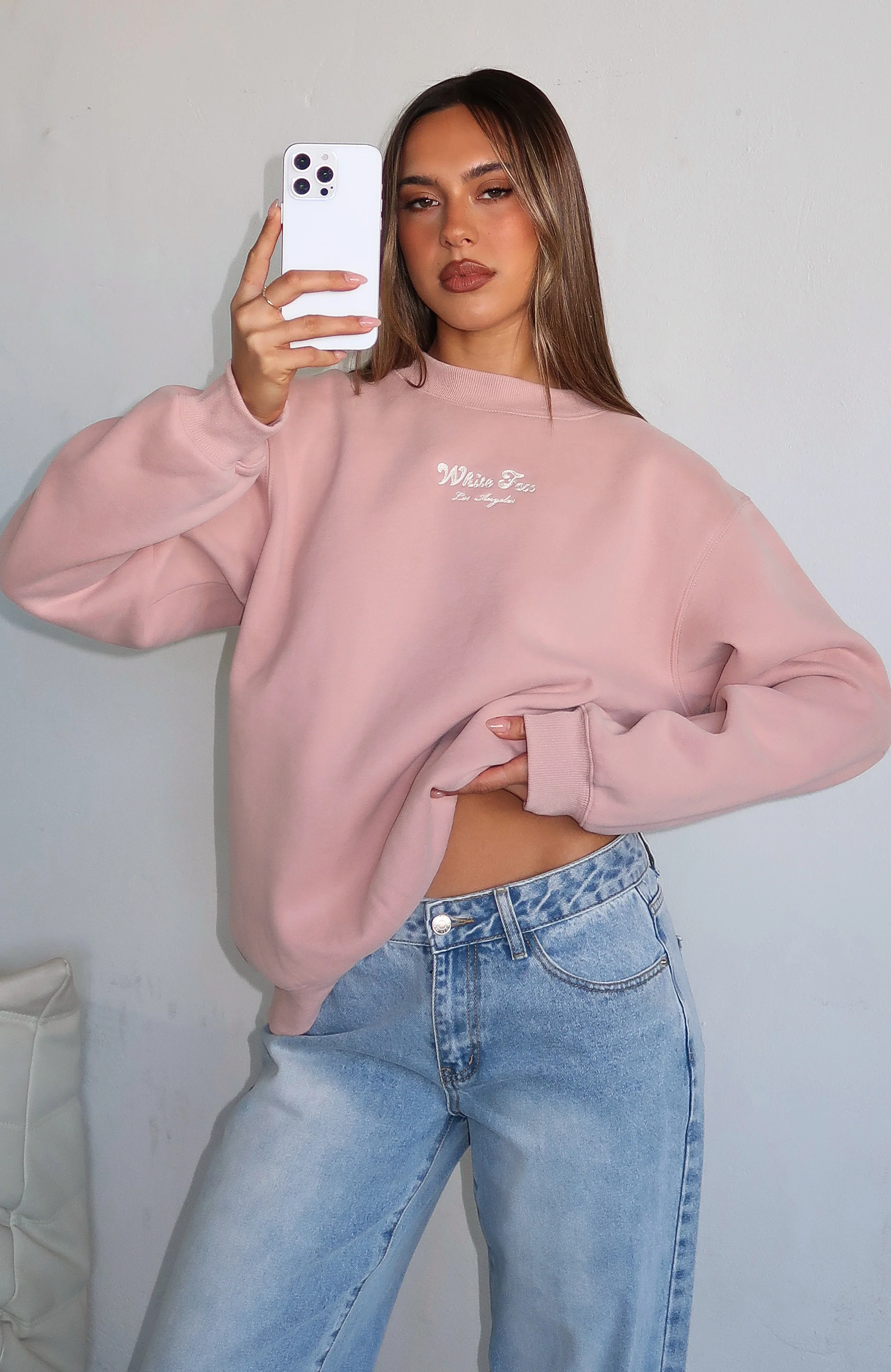 Through Thick And Thin Oversized Sweater Dusty Pink - White Fox Boutique