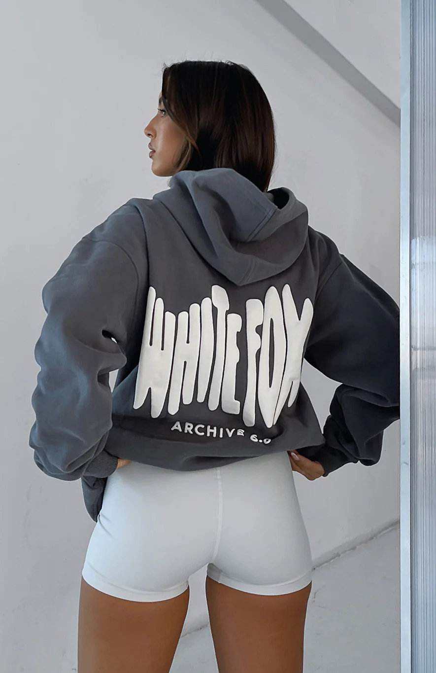 Archive 6.0 Oversized Hoodie Ash - White Fox Boutique