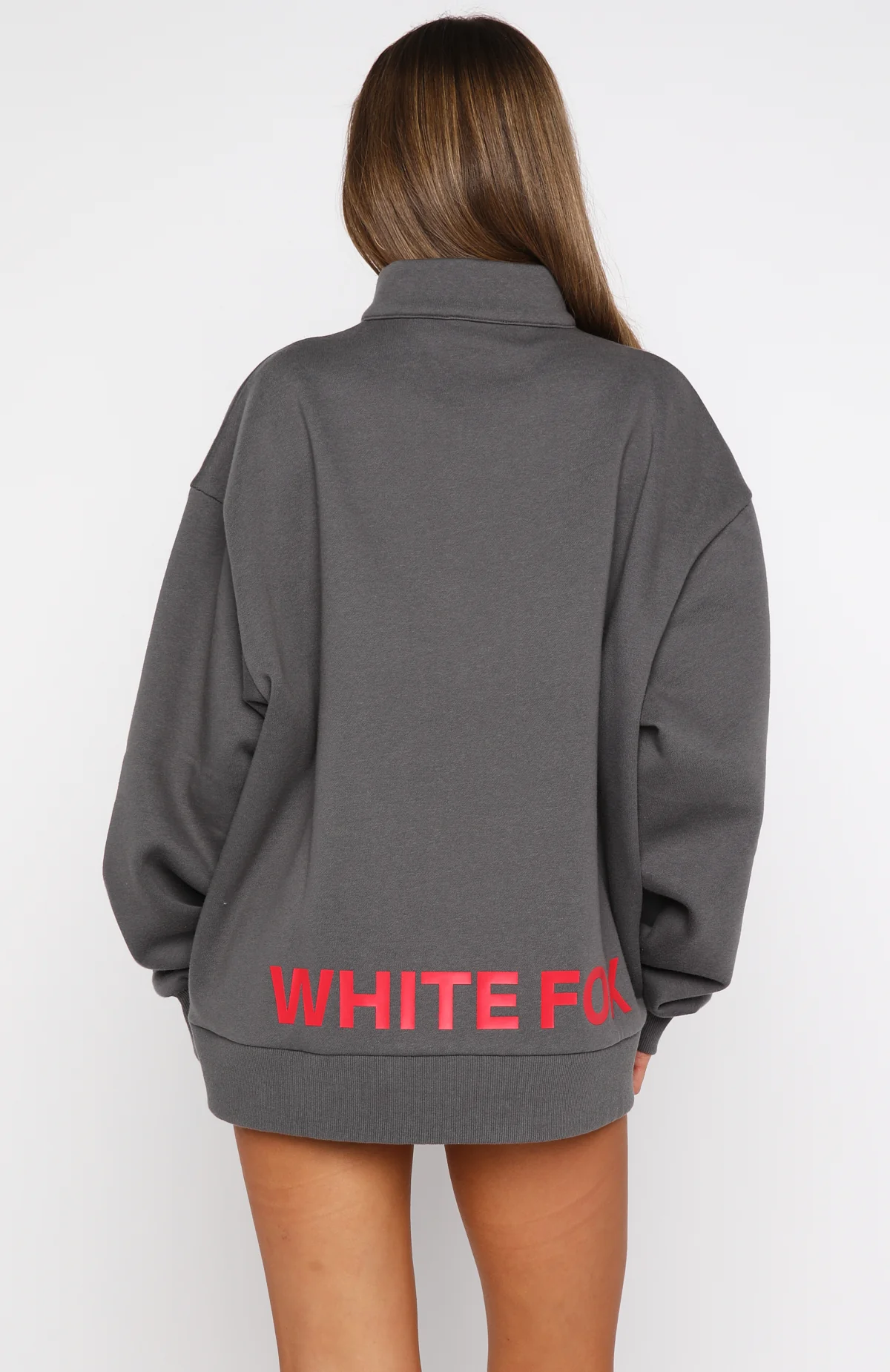 Caught Up With You Zip Front Sweater Volcanic - White Fox Boutique