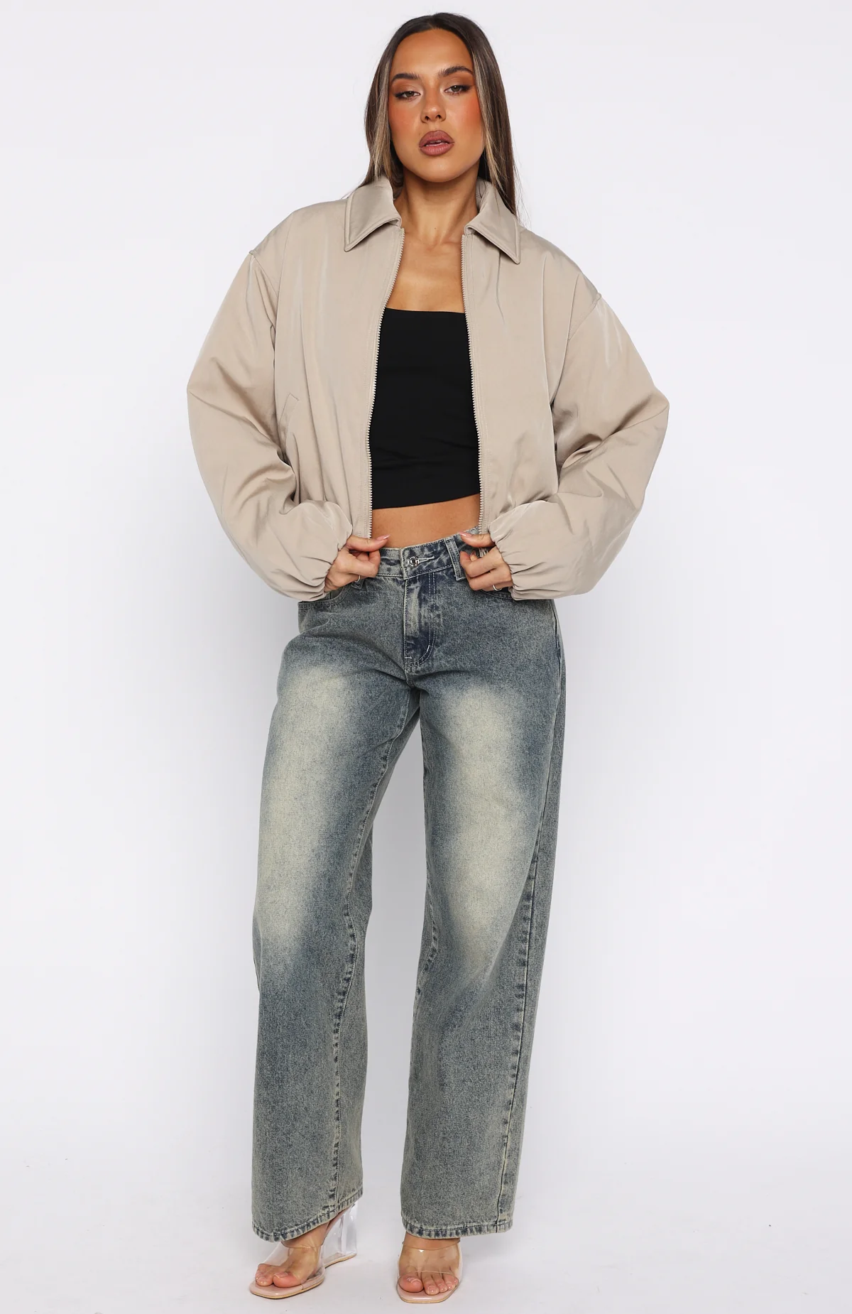 Back To Friends Jacket Sand - White Fox Boutique