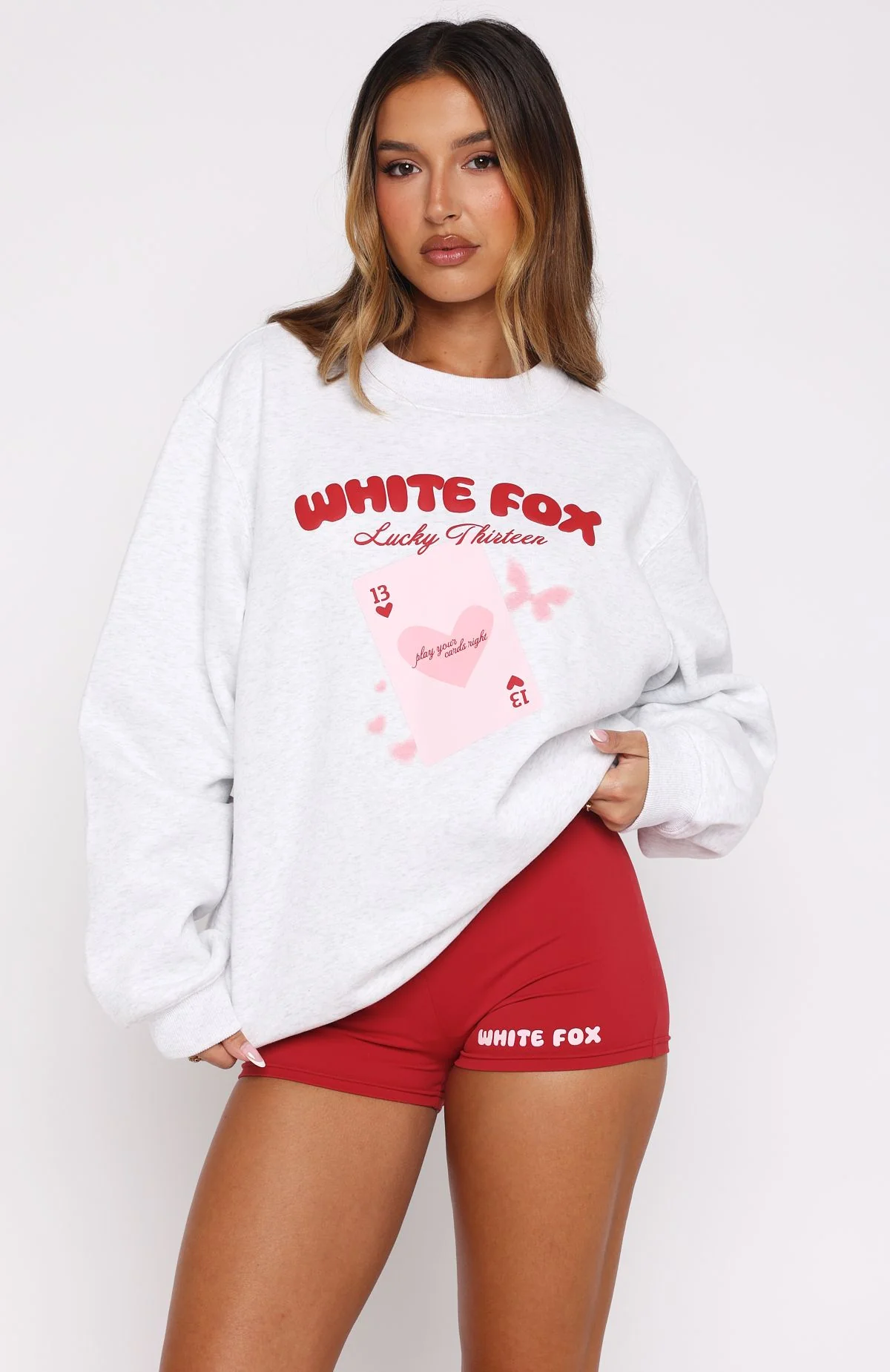 Lucky Thirteen Kalena Oversized Sweater Grey Marle - White Fox Boutique