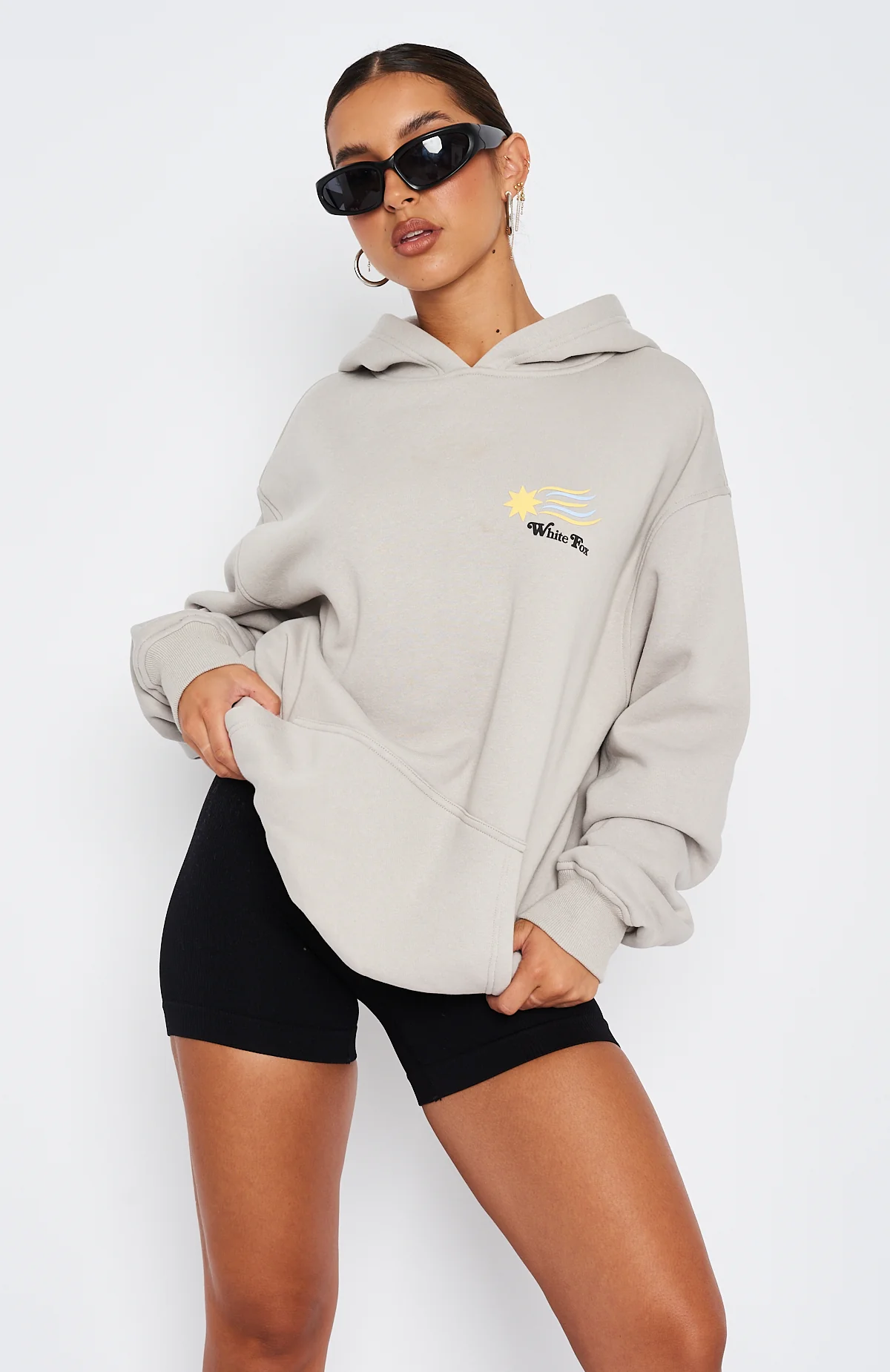 To The Moon Oversized Hoodie Lunar - White Fox Boutique