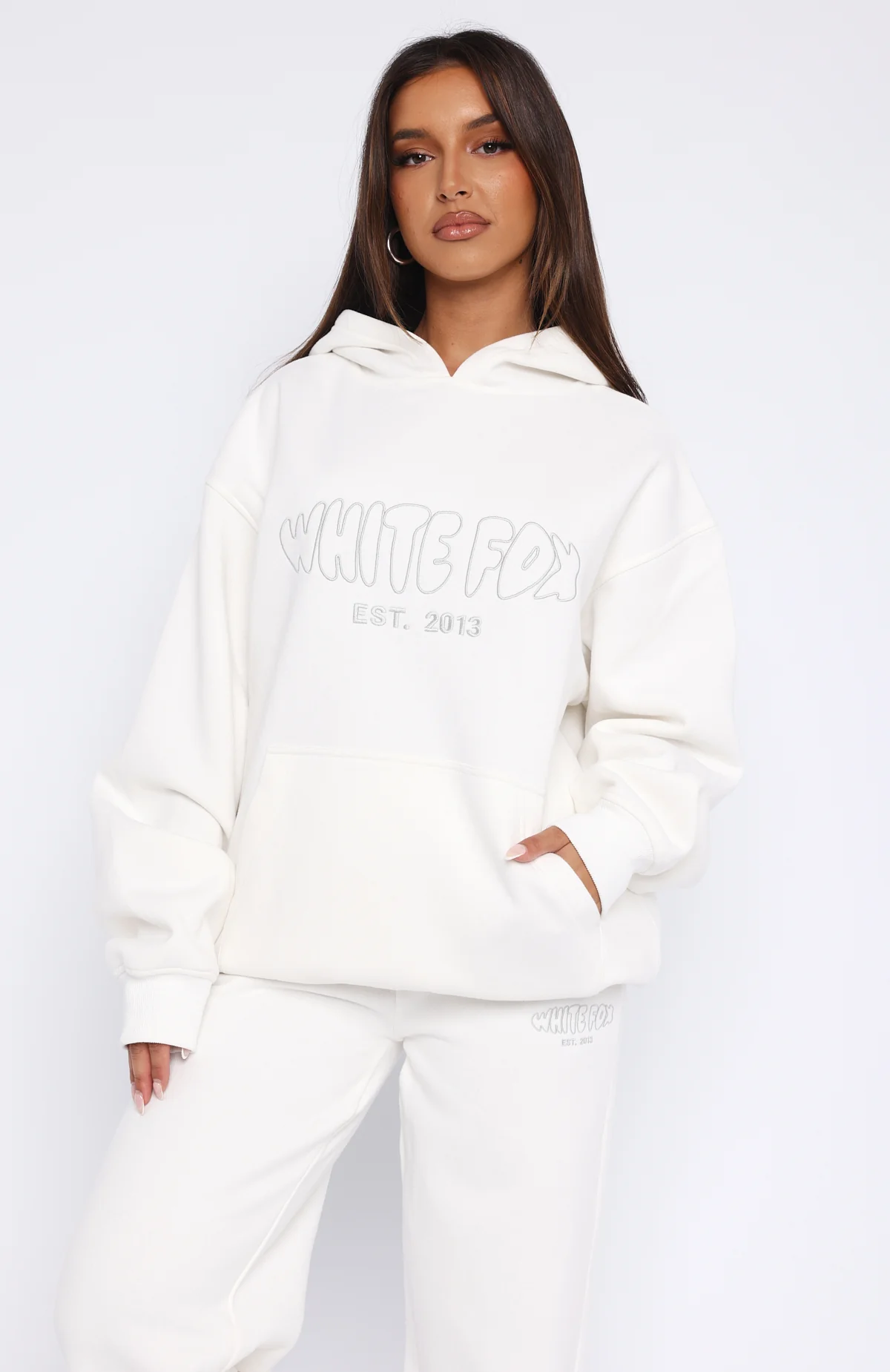 Missed Flights Oversized Hoodie White - White Fox Boutique