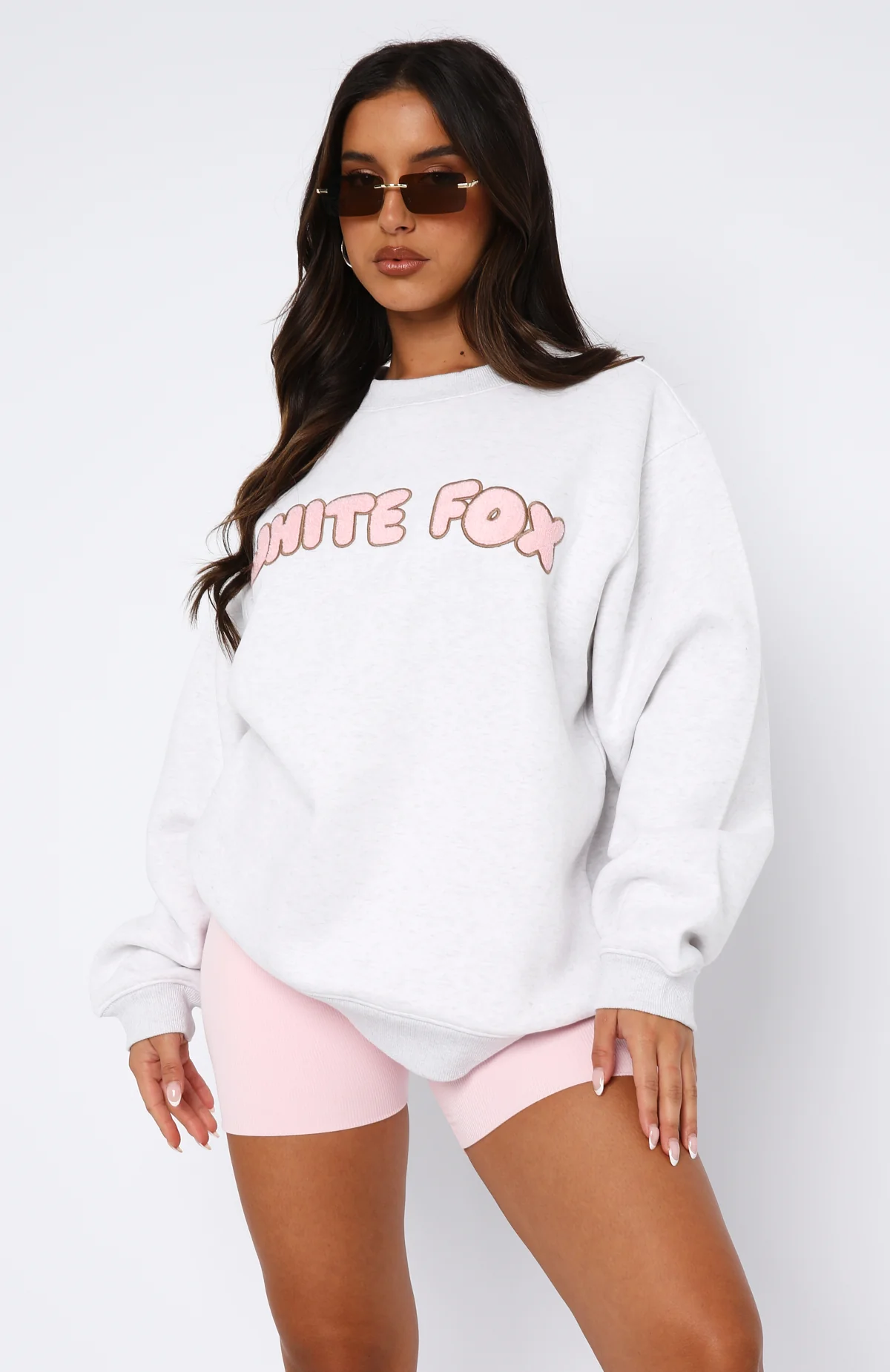 Sweet Treat Oversized Sweater Grey Marle - White Fox Boutique