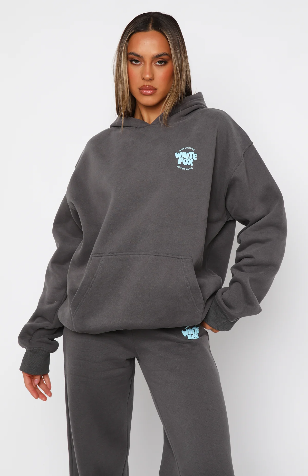 With Love For You Oversized Hoodie Volcanic - White Fox Boutique