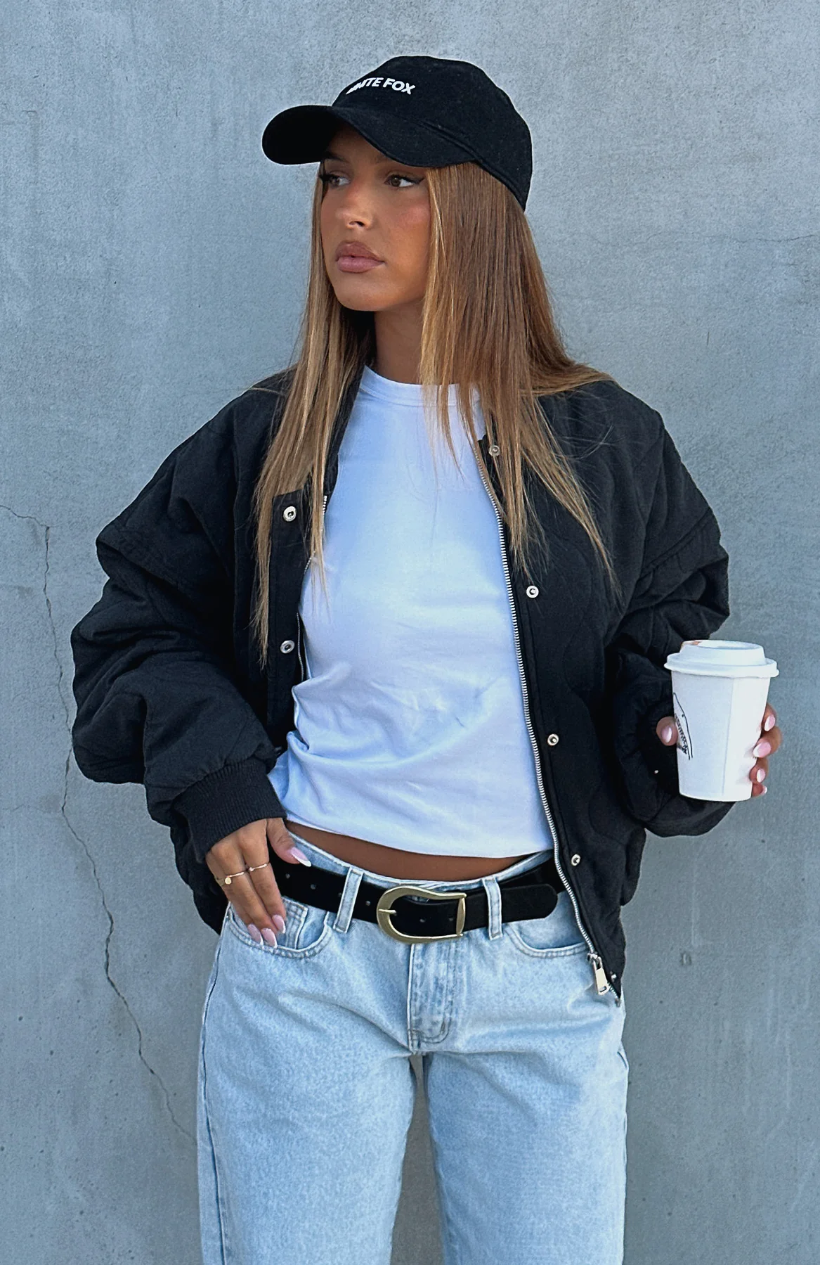 Soft Love Bomber Jacket Black - White Fox Boutique